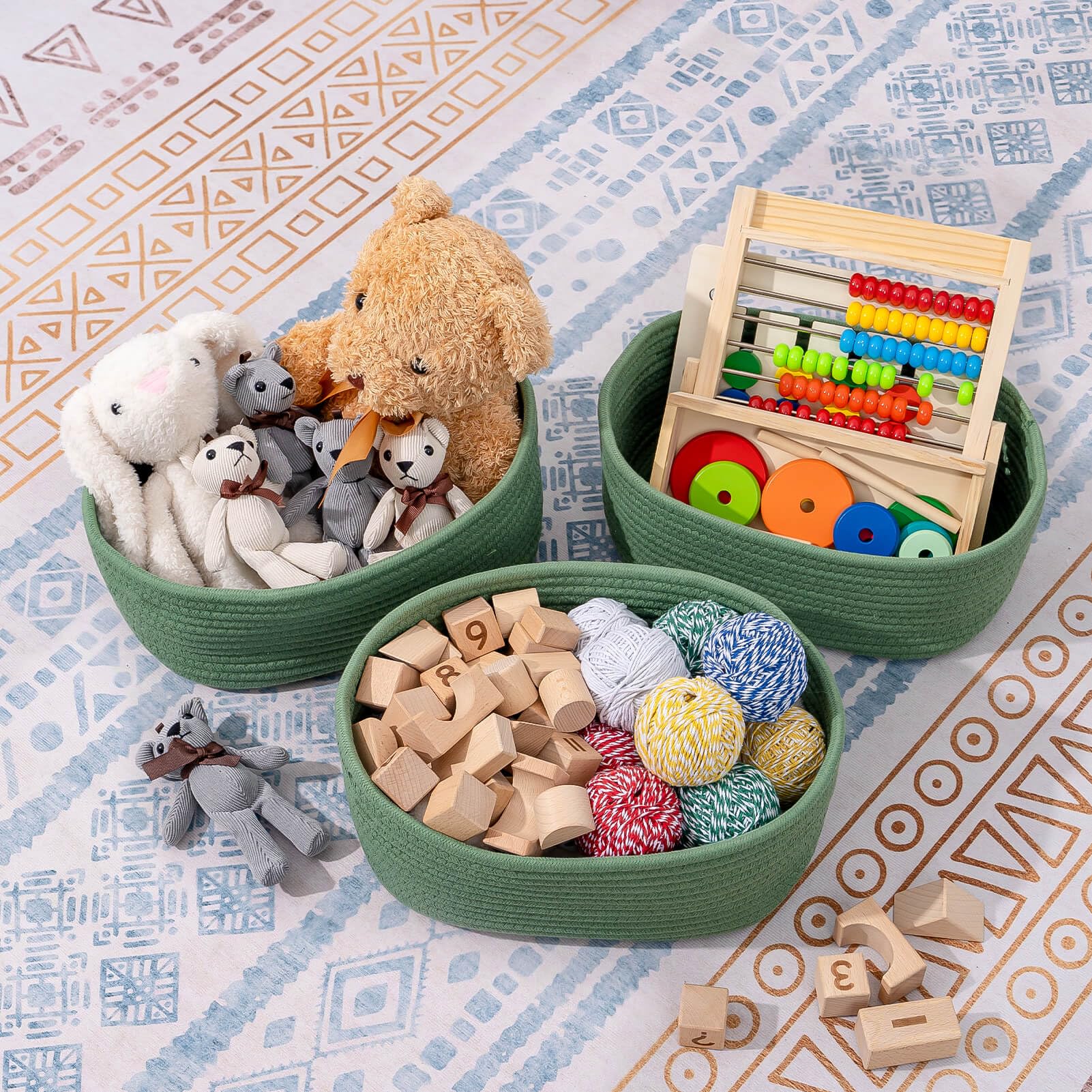 Cubesland Woven Basket For Organizing/Storage,Cube Shelf Closet Storage Baskets Bins,Long-Lasting &Skin-Friendly Toy Storage Bas