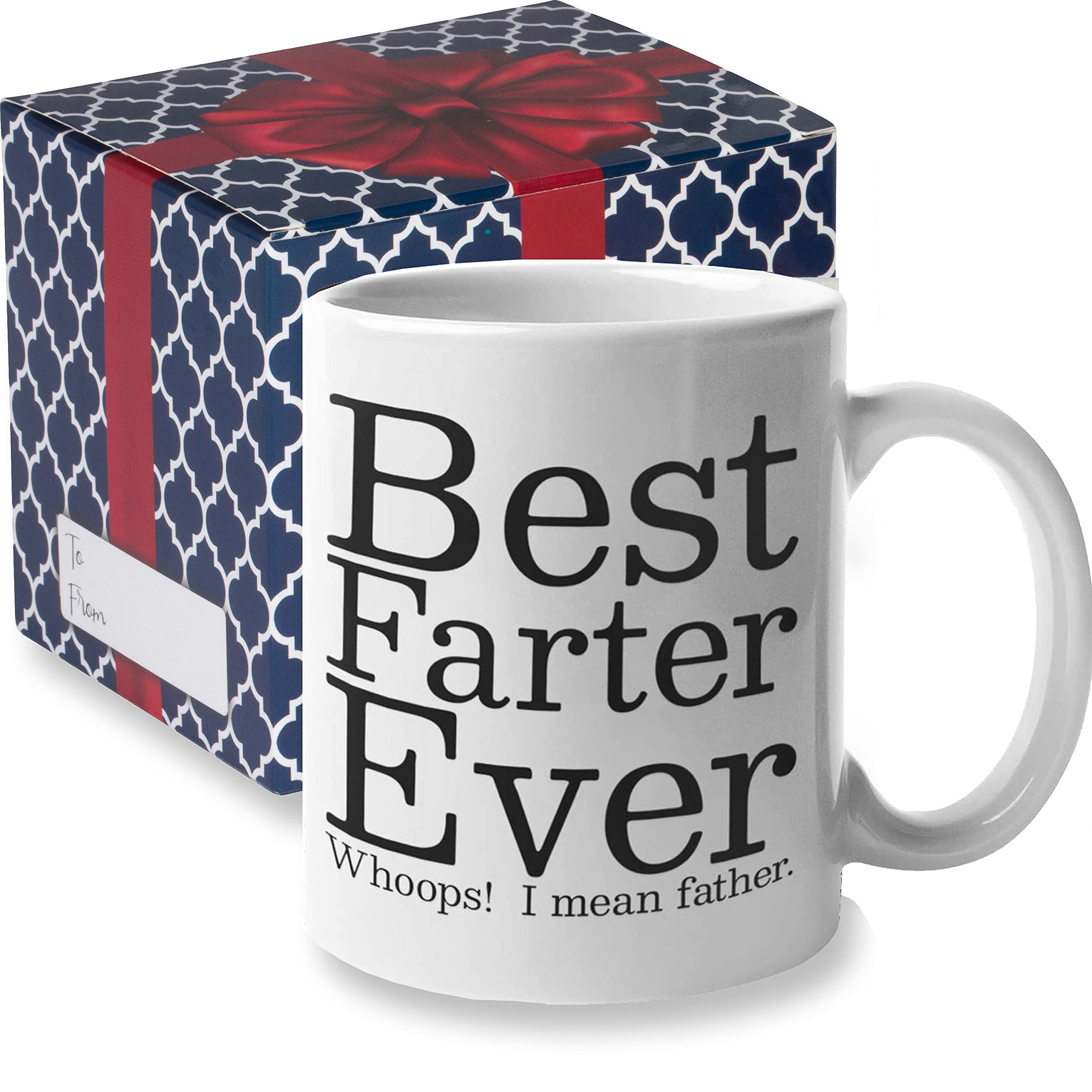 Find Funny Gift Ideas Best Farter Ever Coffee Mug - Funny Father'S Day Mugs From Son Daughter Kids (Bfe White, Ceramic, 8 Oz, Di