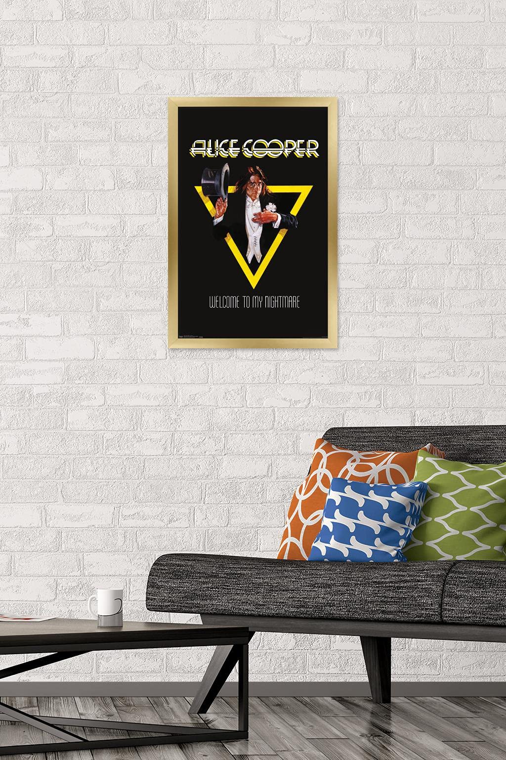 Trends International Alice Cooper - Welcome Wall Poster, 14.725'' X 22.375'', Gold Framed Version