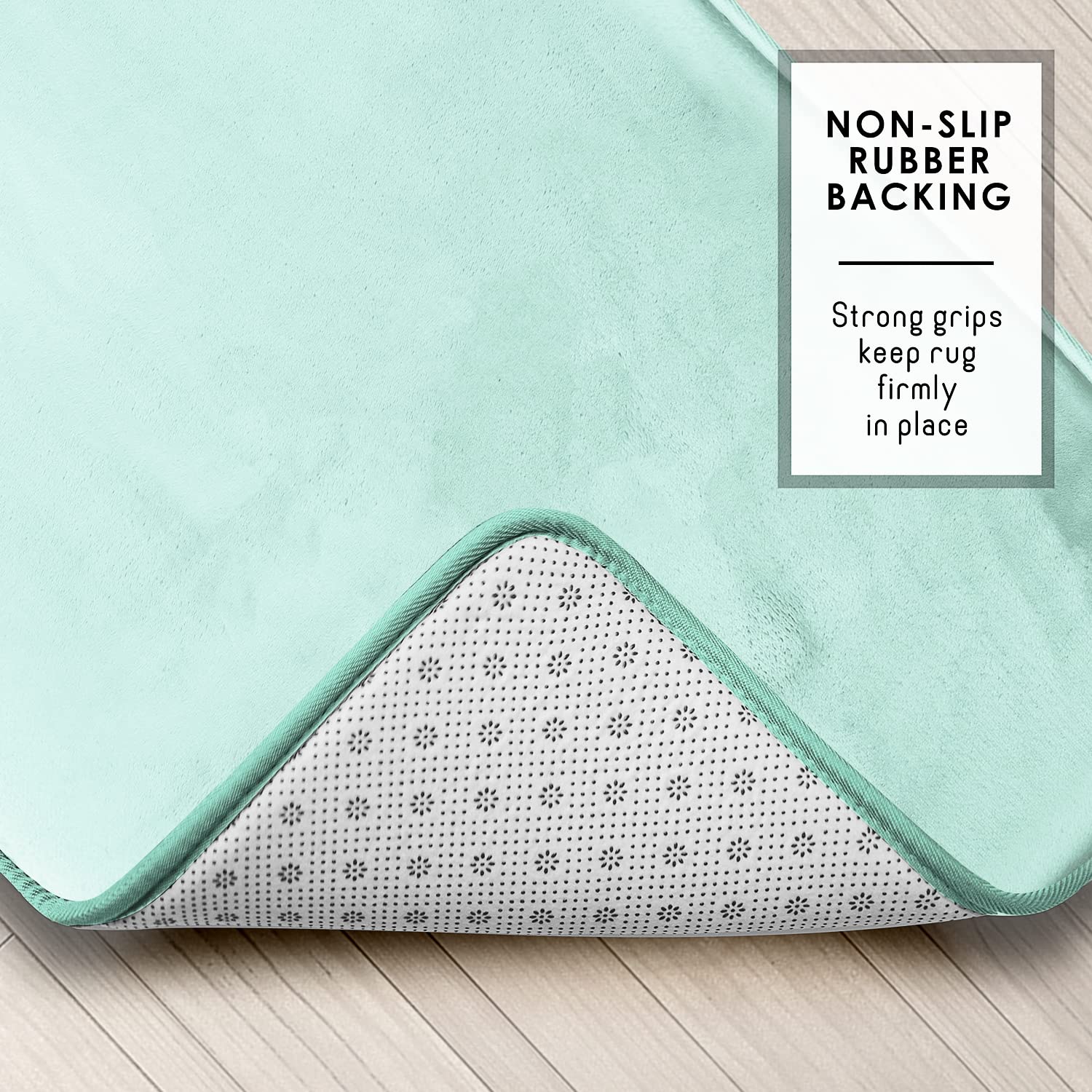 Clara Clark 3 Piece Bathroom Rugs Bath Mat Set  Velvet Memory Foam Bath Mats for Bathroom - Non-Slip  PVC Backing Bath Rugs  Washable Bathroom Rug Mats - Dries Quickly  Soft Blue Bathroom Rug Set