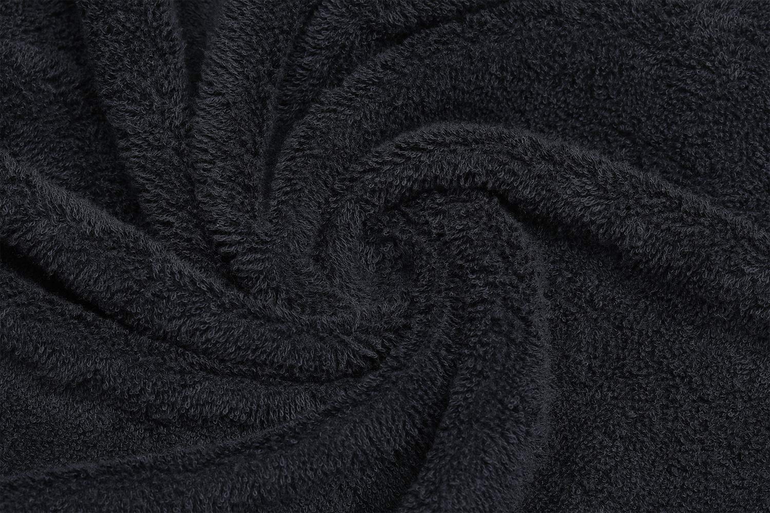 PERFEHAIR Black Salon Towels (2-Pack, 16 X 27 Inches)-Barber Hand Cotton Towel for Gym, Bath, Spa, Shaving, Shampoo
