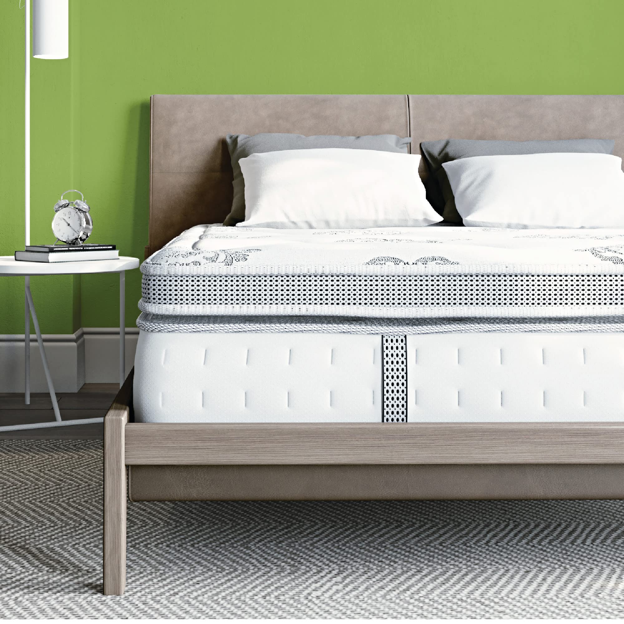 Classic Brands Gramercy Cool Gel Memory Foam And Innerspring Hybrid 14-Inch Euro Pillow Top Mattress | Bed-In-A-Box Full
