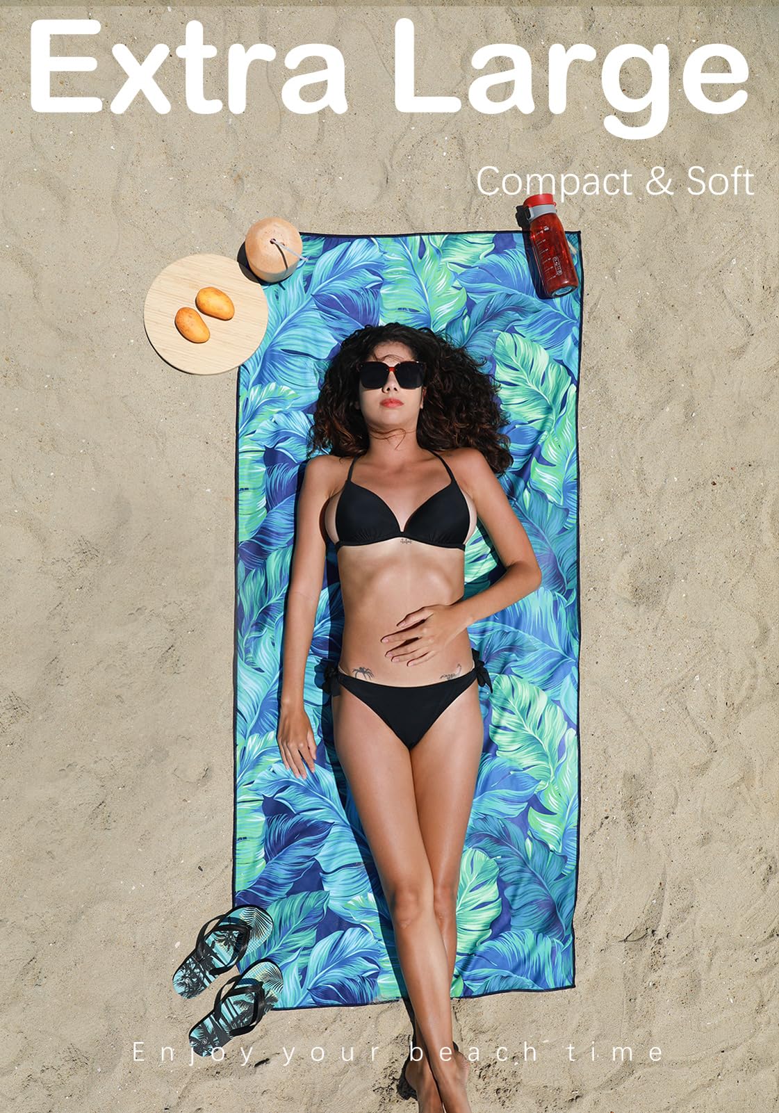 4 Pack Microfiber Lightweight Beach Towel Sand Free Quick Dry Absorbent Thin Compact Towels For Swimming Pool Camping Beach Acce