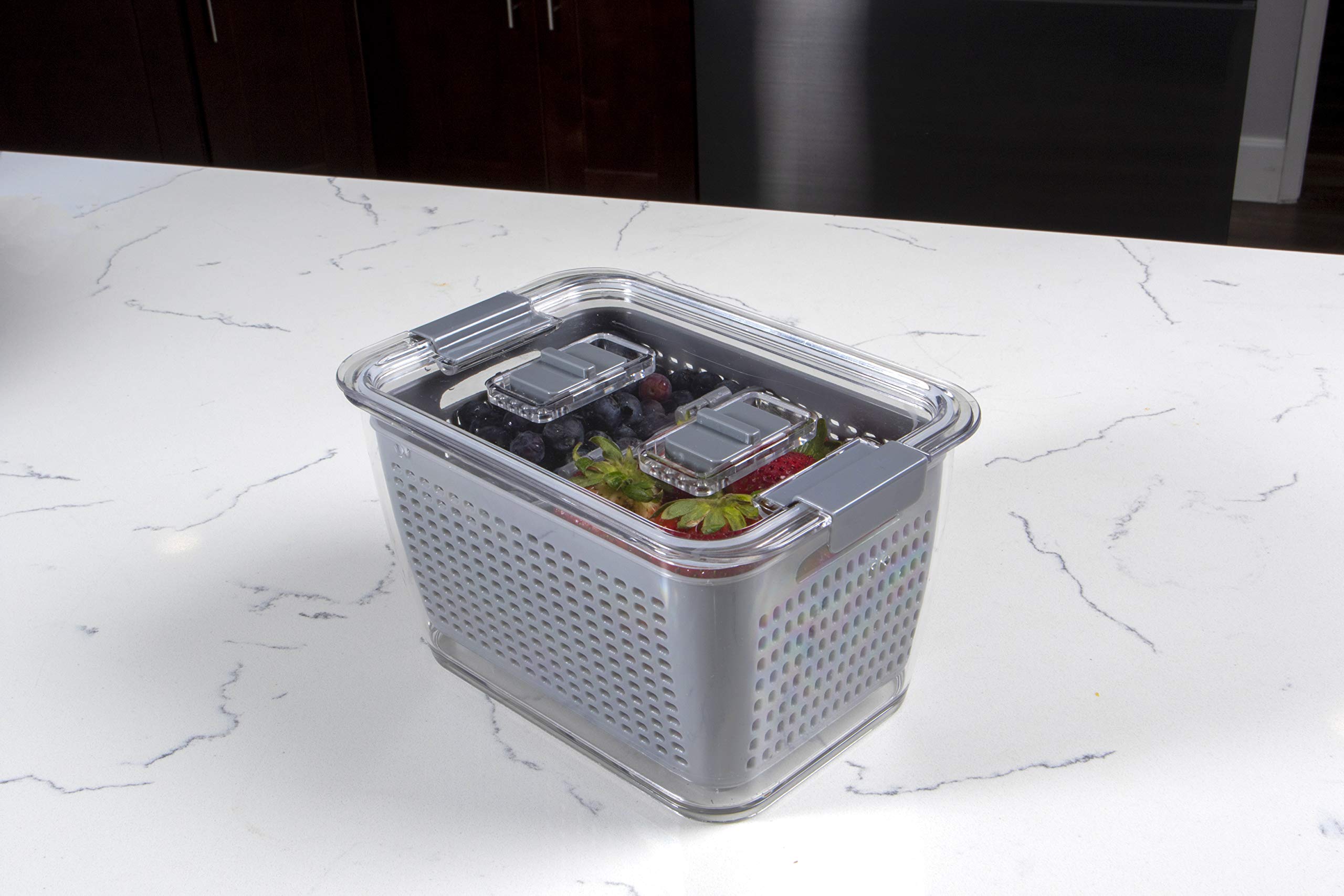 Kitchen Spaces - 1465A6-Amz Kitchen Spaces Colander Bin, Medium, Gray