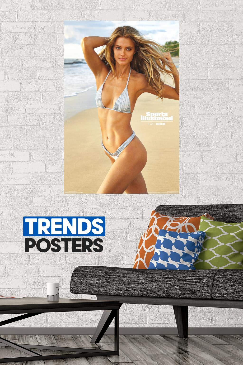 Trends International Swimsuit Edition Wall Poster - Kate Bock, 22.375" x 34", Poster & Clip Bundle, Model EB17652PC