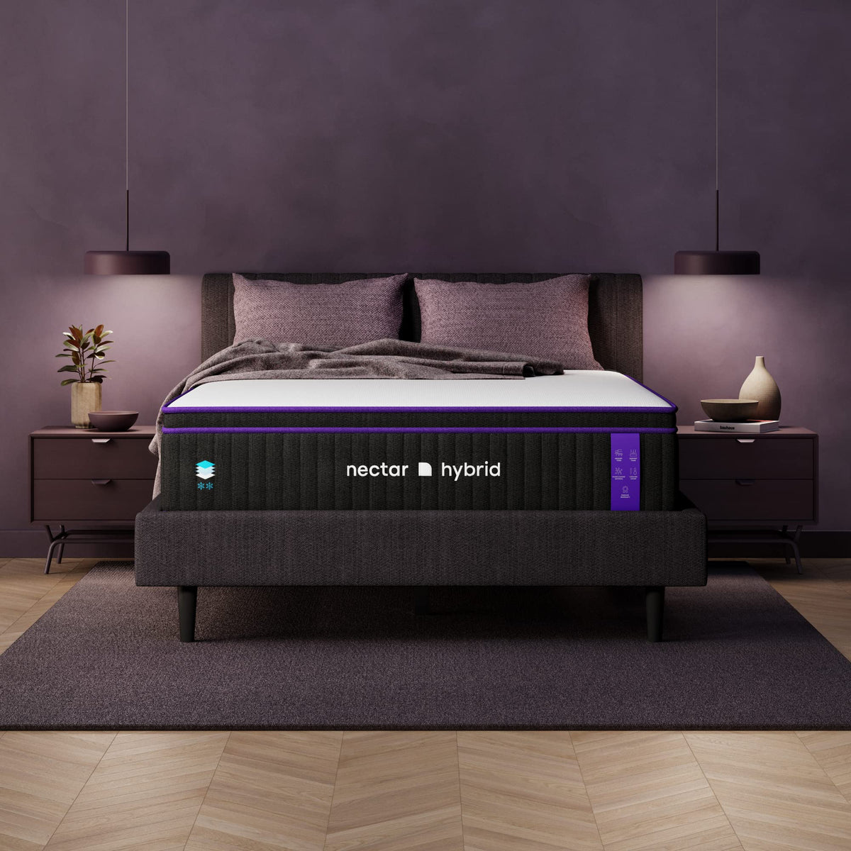 Nectar Premier Hybrid Twin Mattress 13 Inch - Medium Firm Memory Foam - Steel Springs - Heat Wicking Cooling Technology - 365-Ni