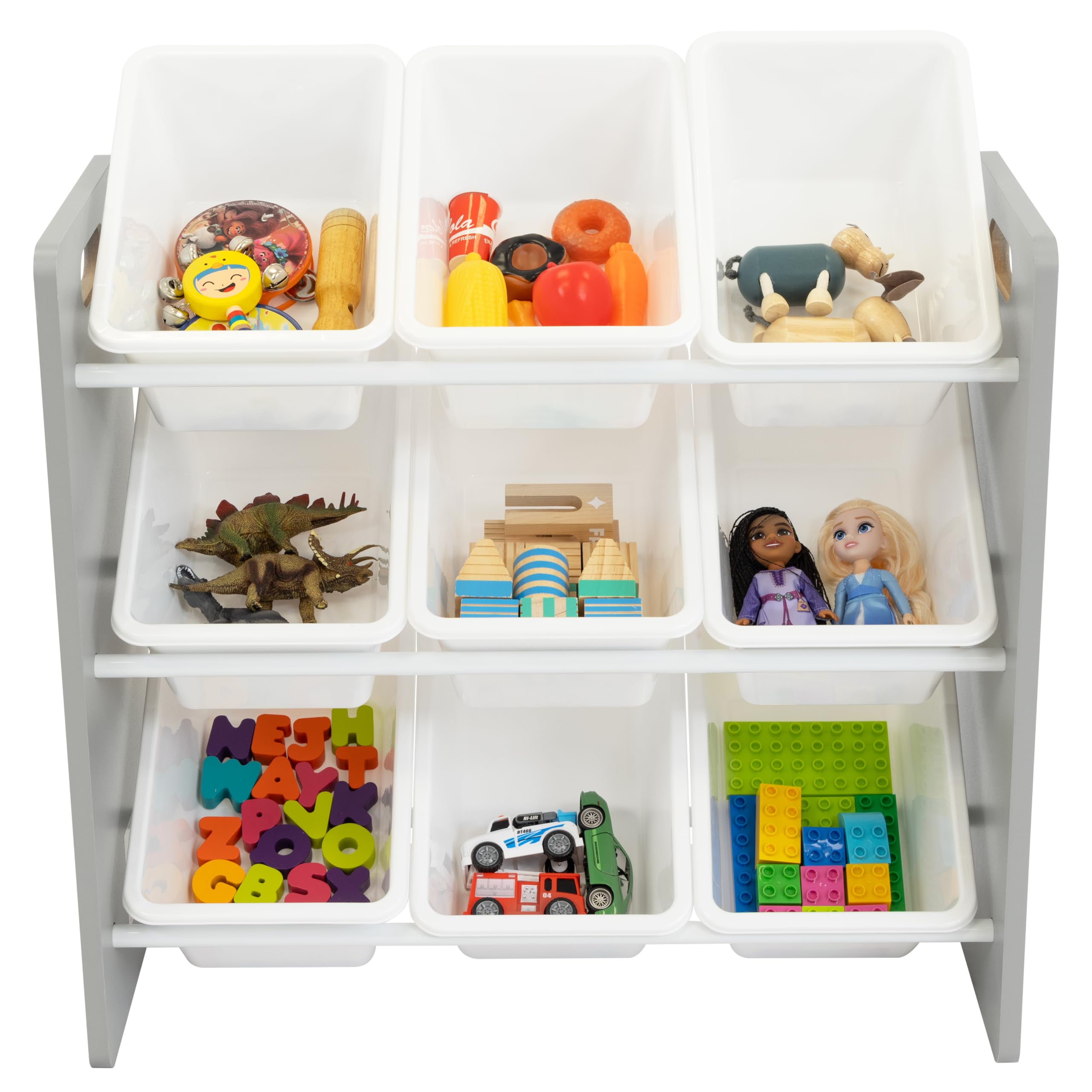 Humble Crew  Grey/White Toy Organizer  9 Bin Storage  24 '' Tall