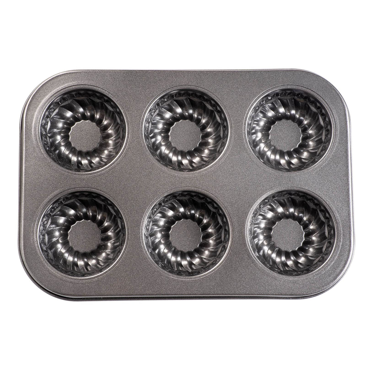 Mini Bund Cake Pan, 6-Cavity Fluted Tube Cake Pan Brownie Bowl Pan Small Round Cake Mold Shortcake Pan For Fall Baking Thanksgiv