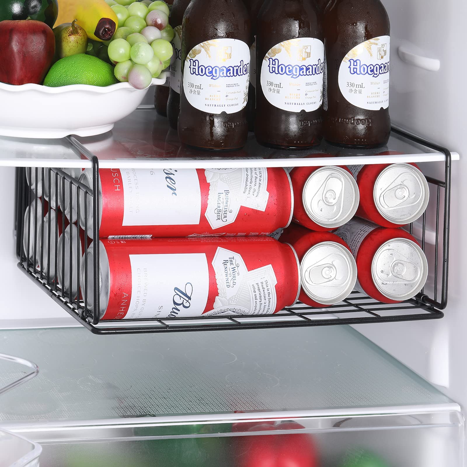 Sufauy Steel 2-Pack Under Cabinet Shelf Basket Organizer, Metal Wire Rack Hanging Storage Baskets Holds Up To 22Lbs For Kitchen