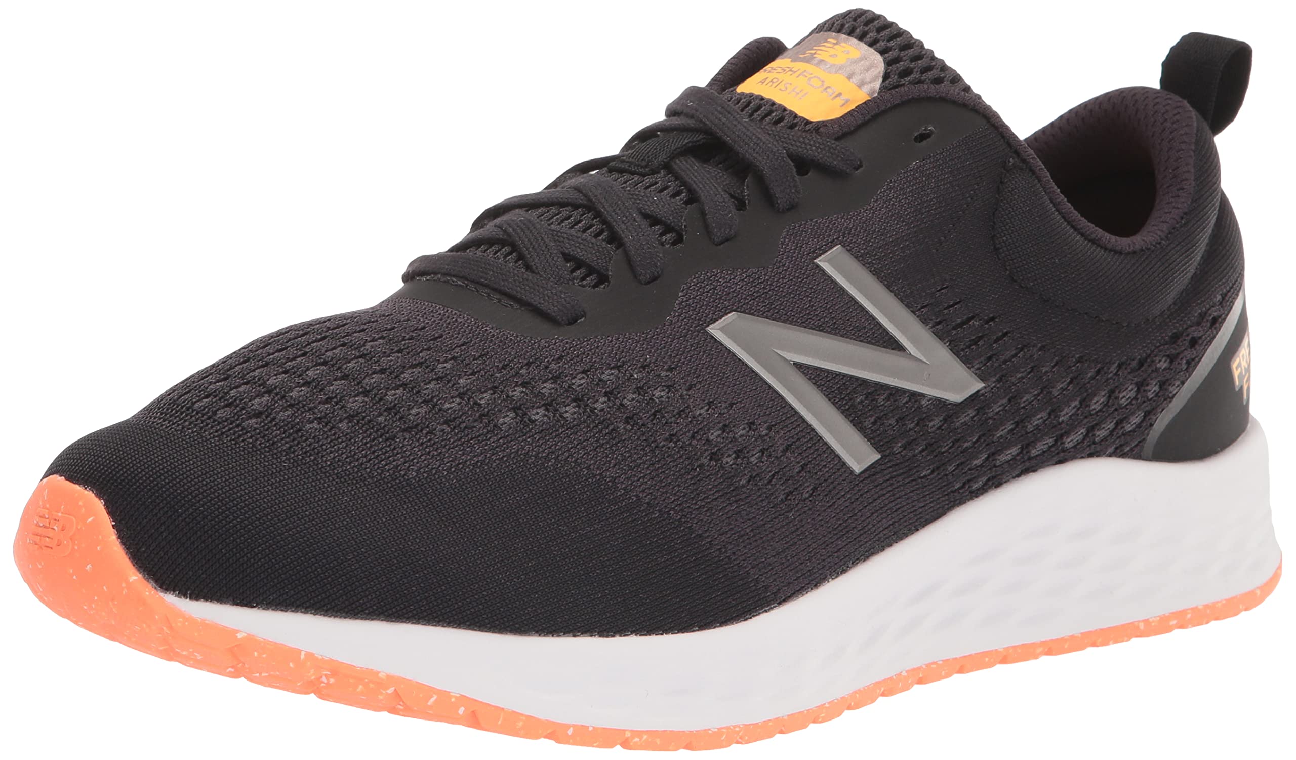 New Balance Mens Fresh Foam Arishi V3 Running Shoe, Blackorange, 12