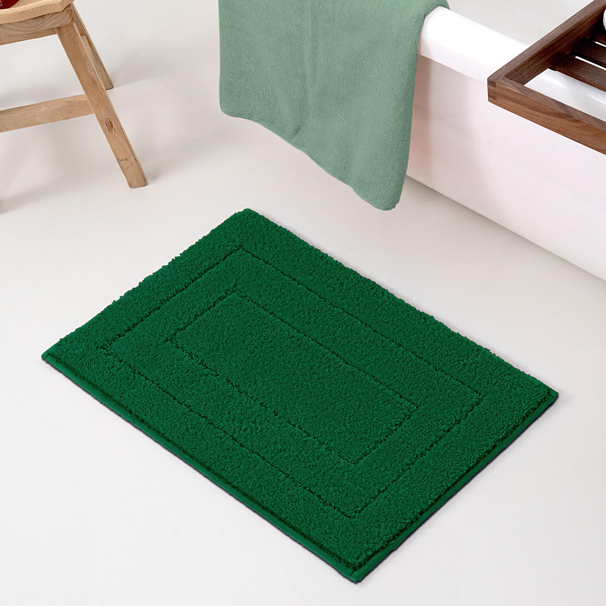 Granny Says Green Bathroom Rugs Non Slip, 16'' X 24'', Bath Rugs For Bathroom, Small Bathroom Rug Washable,Absorbent Bath Mats F