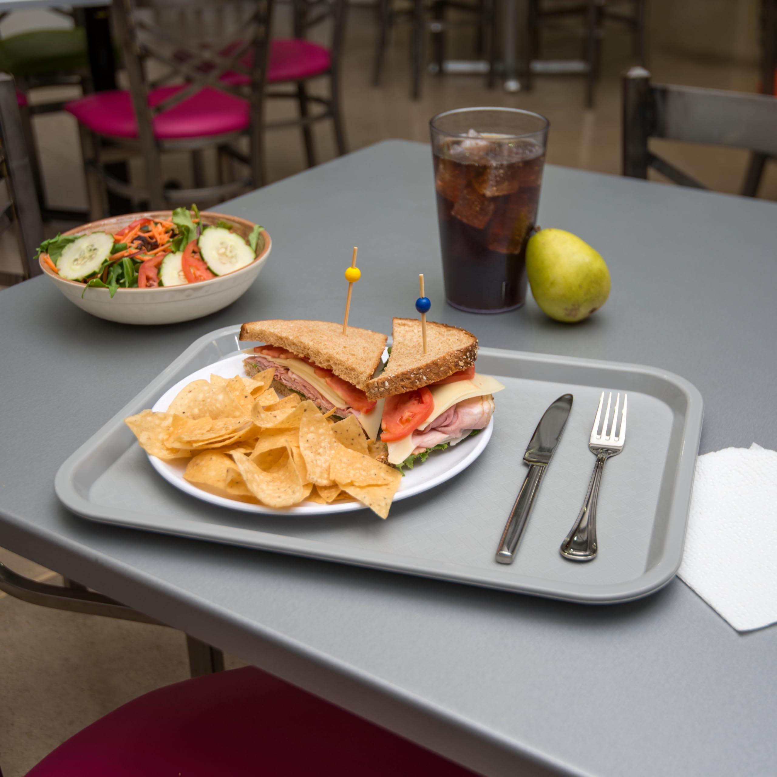 Carlisle FoodService Products CT121623 Caf Standard Cafeteria / Fast Food Tray  12'' x 16''  Gray