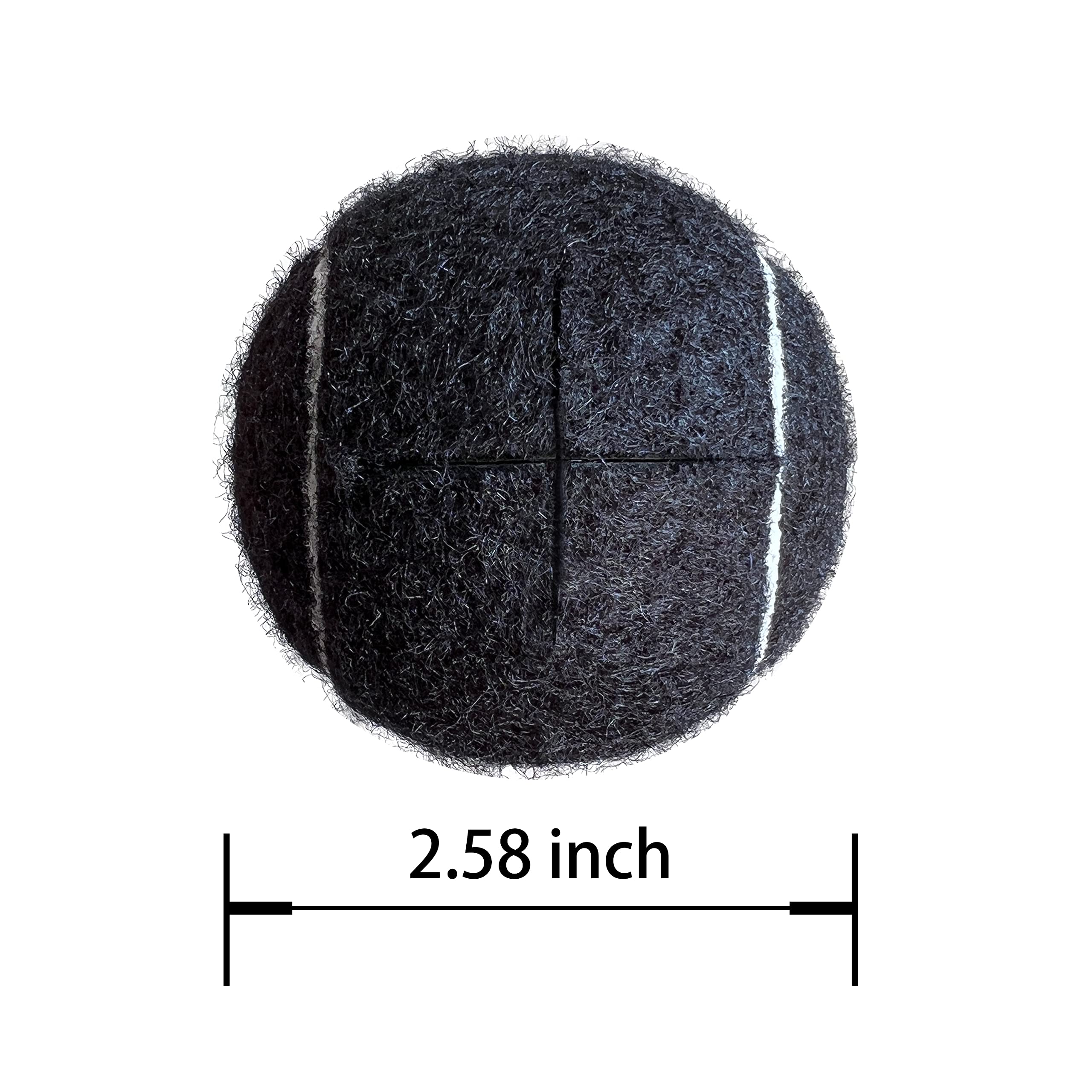 Hpwfhplf Precut Walker Tennis Balls, 4Pcs Tennis Balls For Chairs Desks Furniture Legs And Floor Protection (Black)