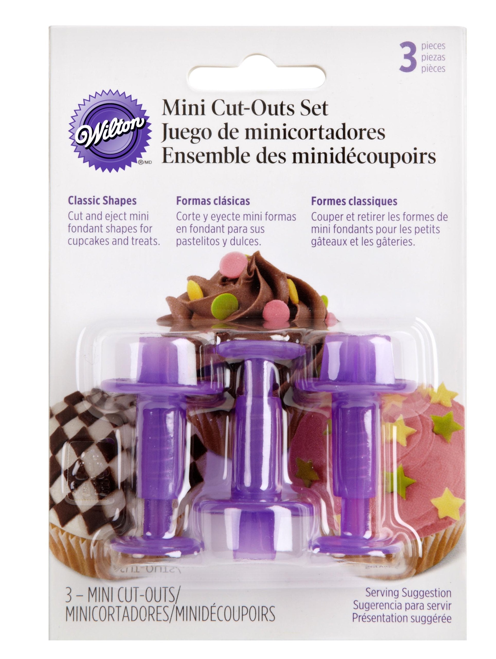 Wilton Fondant 3-Piece Cutters, Classics, Mini