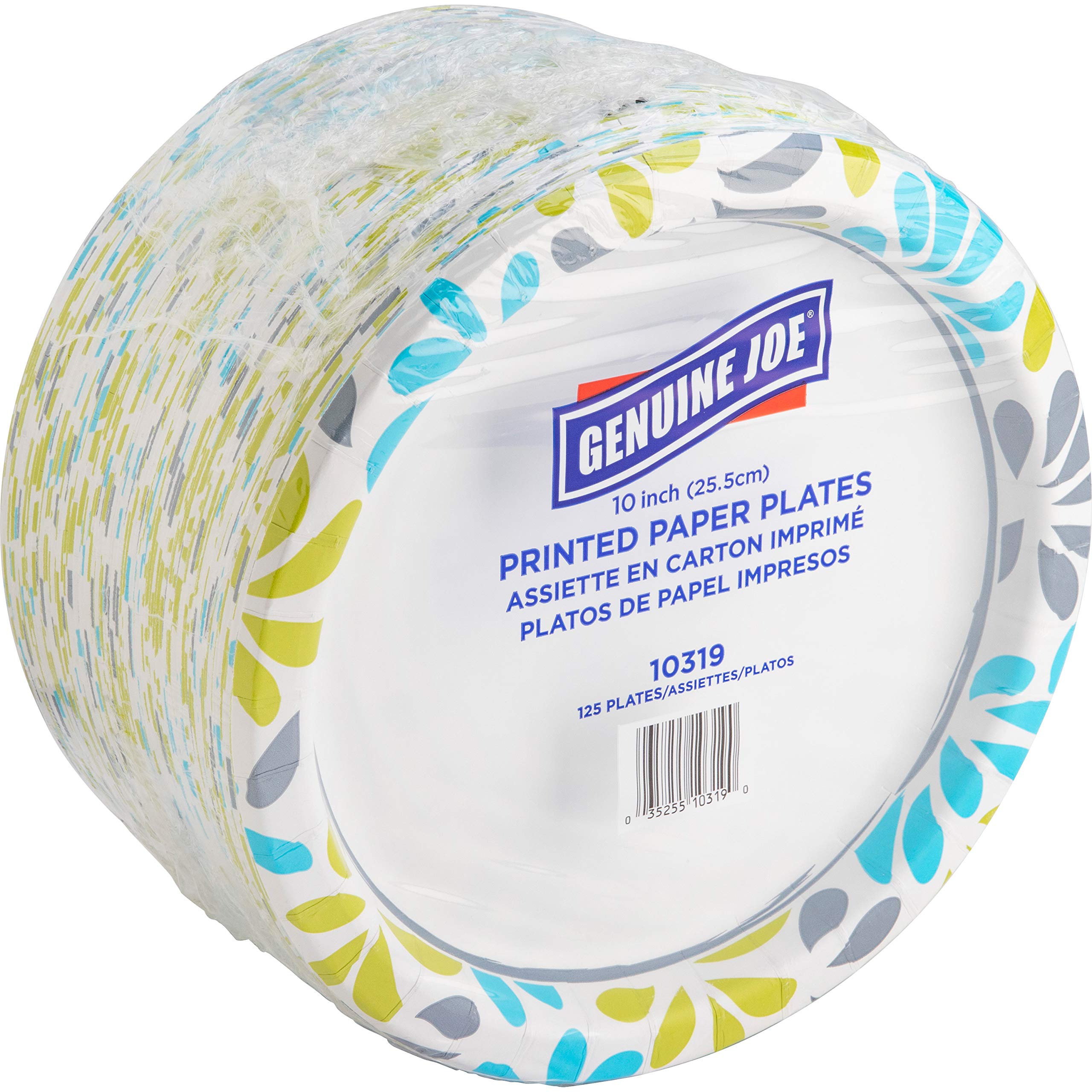 Genuine Joe Paper Plates, 10'' (10319), 125 Plates