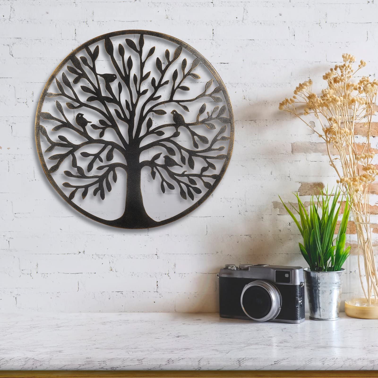 Bdor 20-Inch Tree of life wall art, Metal wall art decor, steel roots decor Perfect for Birthdays, Weddings, Anniversaries, Hous