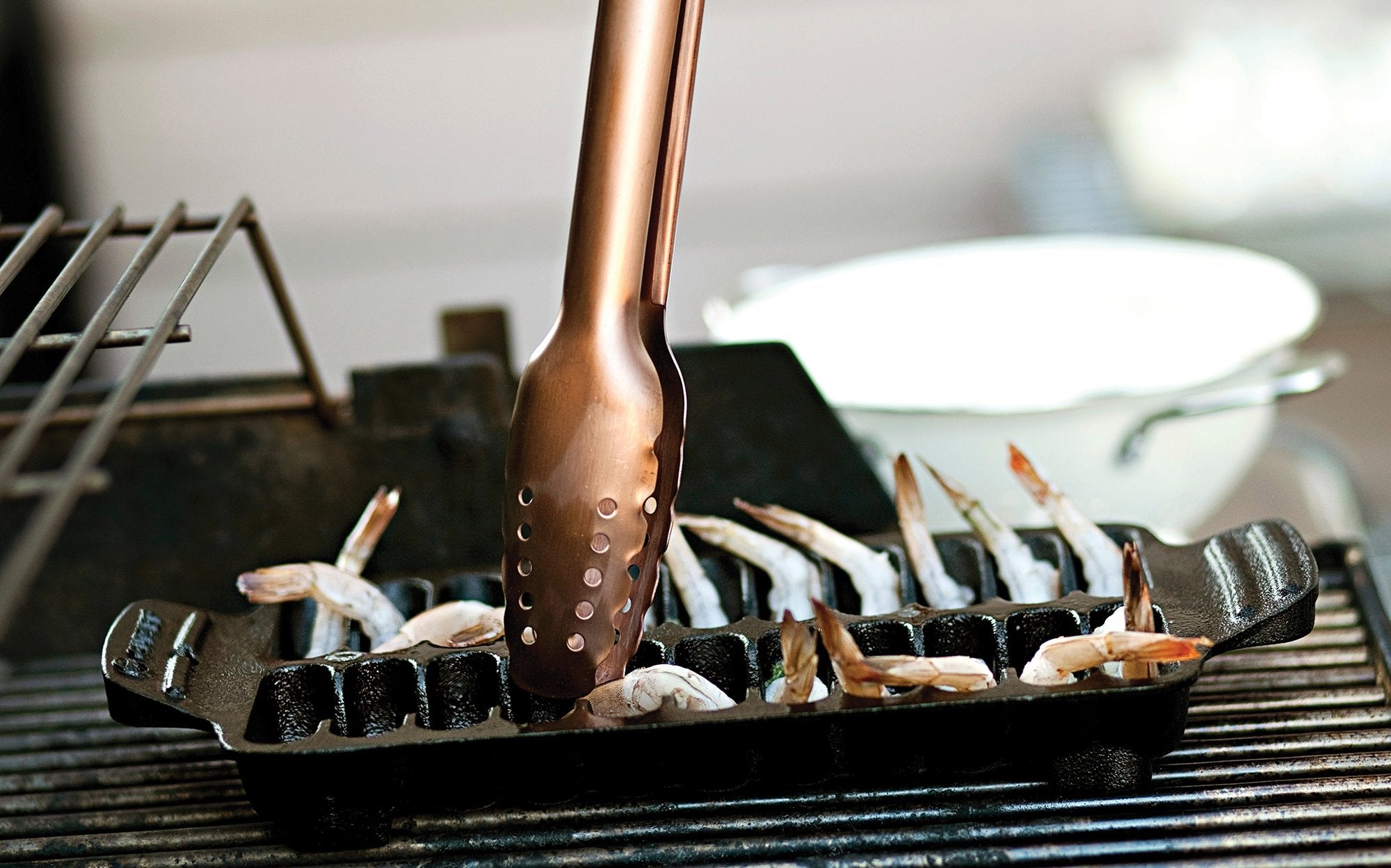 Outset 76285 Lux Collection Grill Tongs, Copper