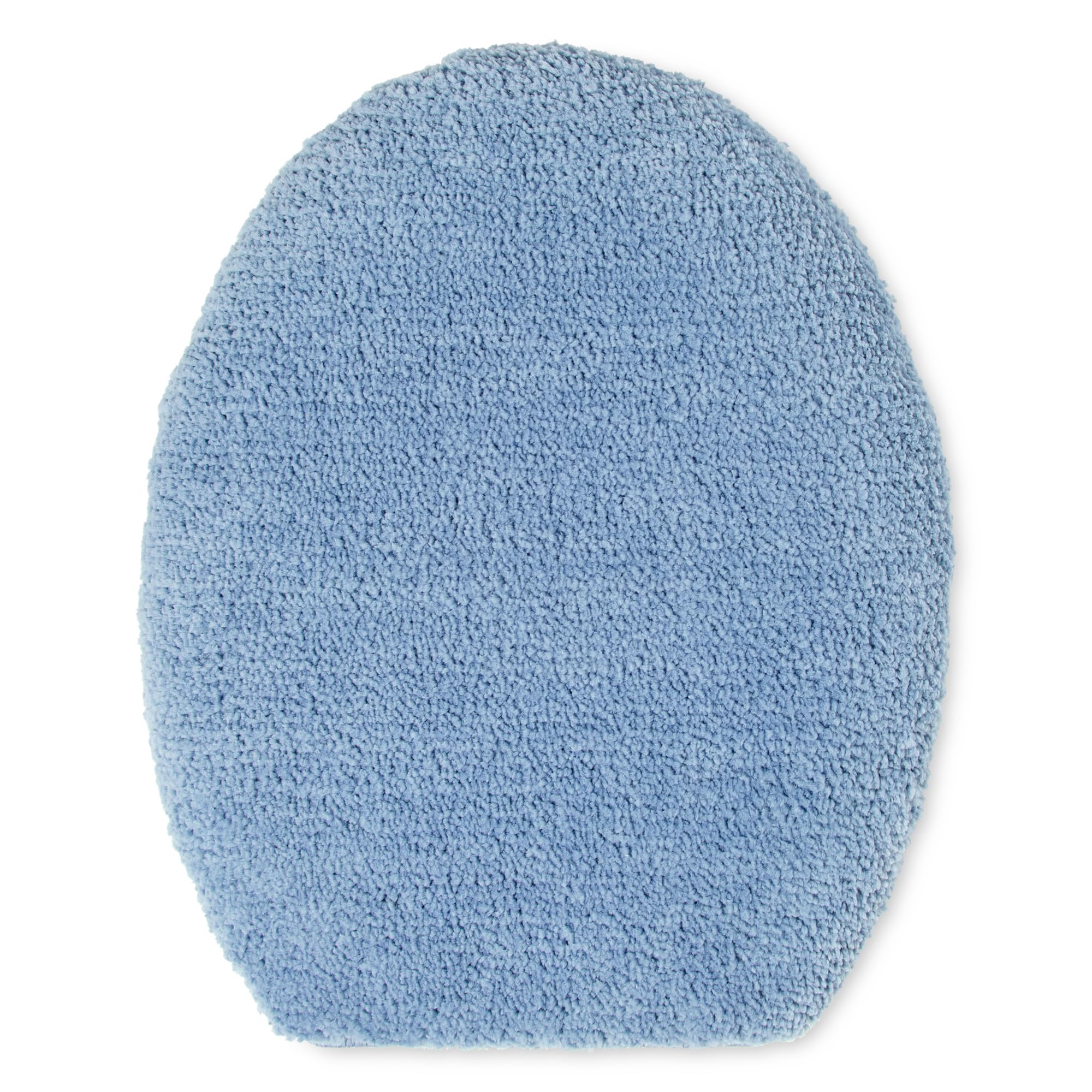 TOWN & COUNTRY EVERYDAY Ultra Plush Solid Tufted Toilet Lid Cover, Soft and Absorbent, Non-Slip Cover, Machine Washable, Blue, 1
