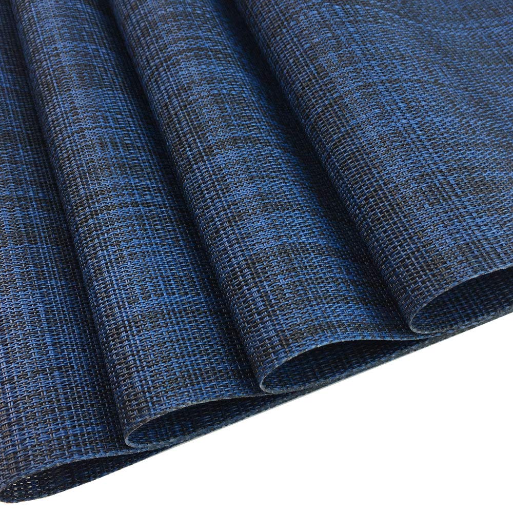 Zx Vision Heat Resistant Placemats For Dining Tbale Woven Vinyl Washable Place Mats Wipe Clean Pvc Table Mats,Set Of 4,Best Gift