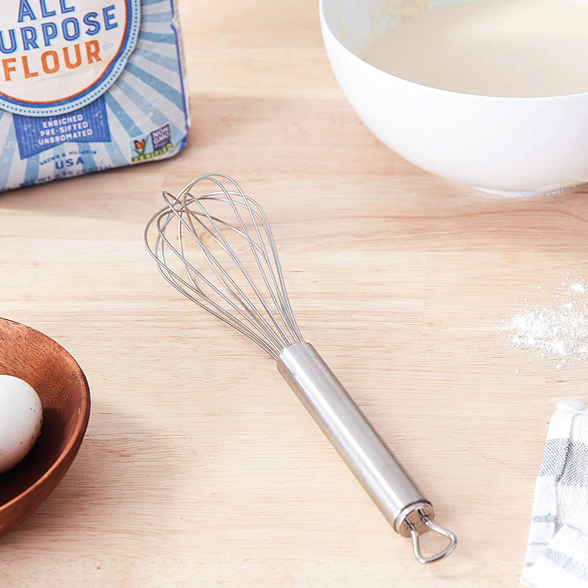 Kchenprofi Stainless Steel Handle For Eggs, Batter, And Dough, Metal Whisk For Kitchen Use, Silver, 10 Inches