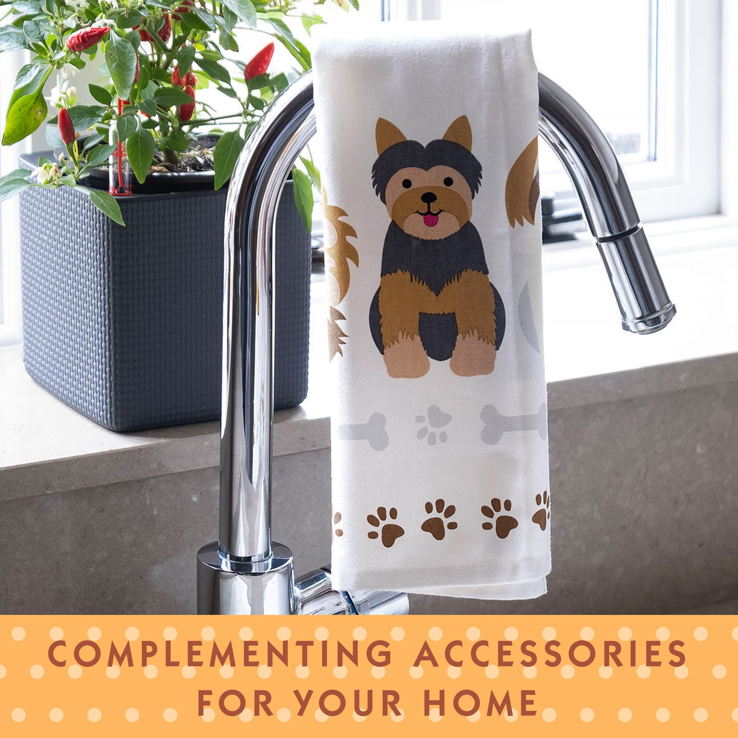 Spotted Dog Gift Company Dog Oven Mitts, Heat Resistant Oven Gloves Set 2 Cute Happy Dogs Themed 100% Cotton Kitchen Accessories