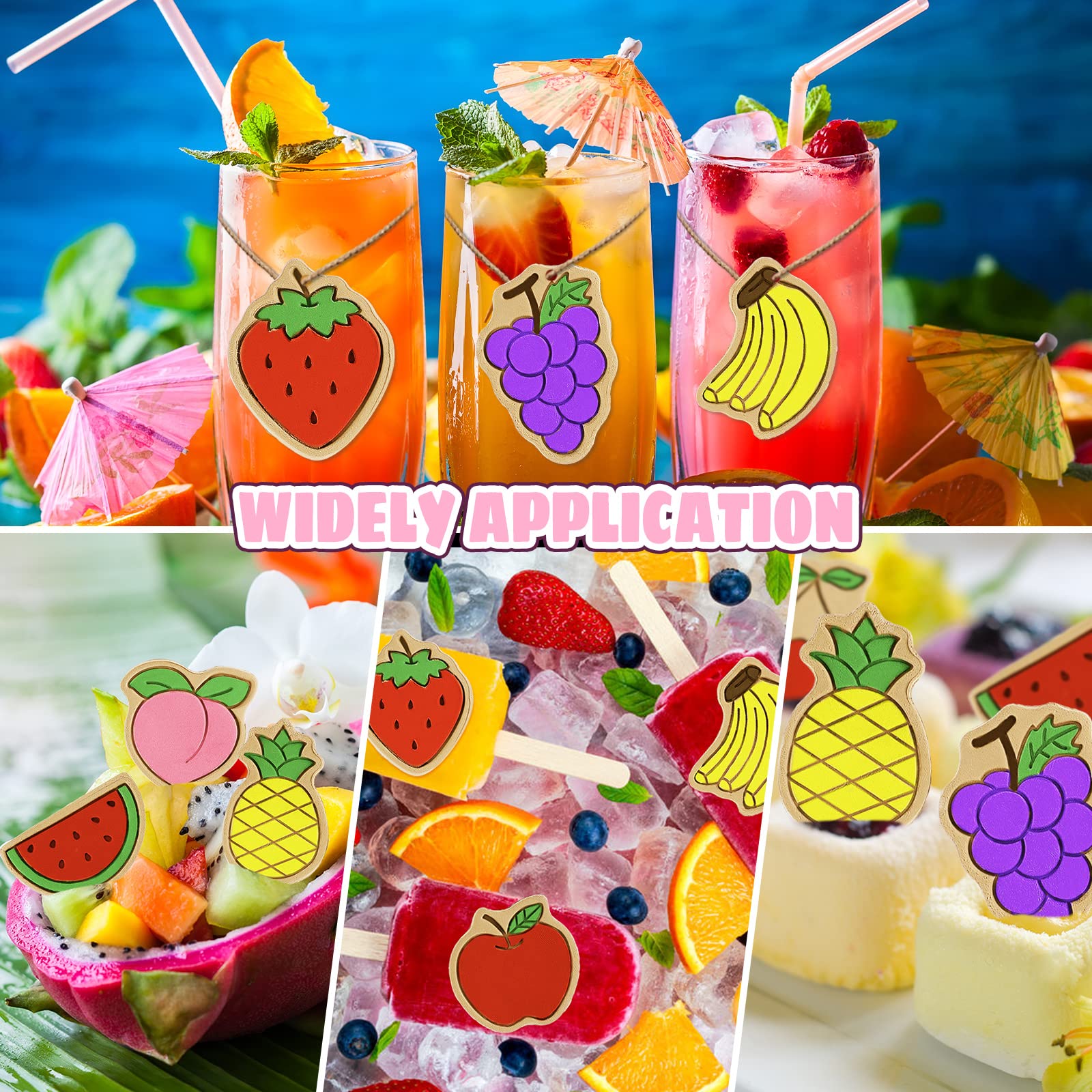 8 Pcs Fruit Cookie Cutters With Plunger Stamps Set 3D Grape Banana Strawberry Pineapple Watermelon Peach Cherry Apple Cookie Cut