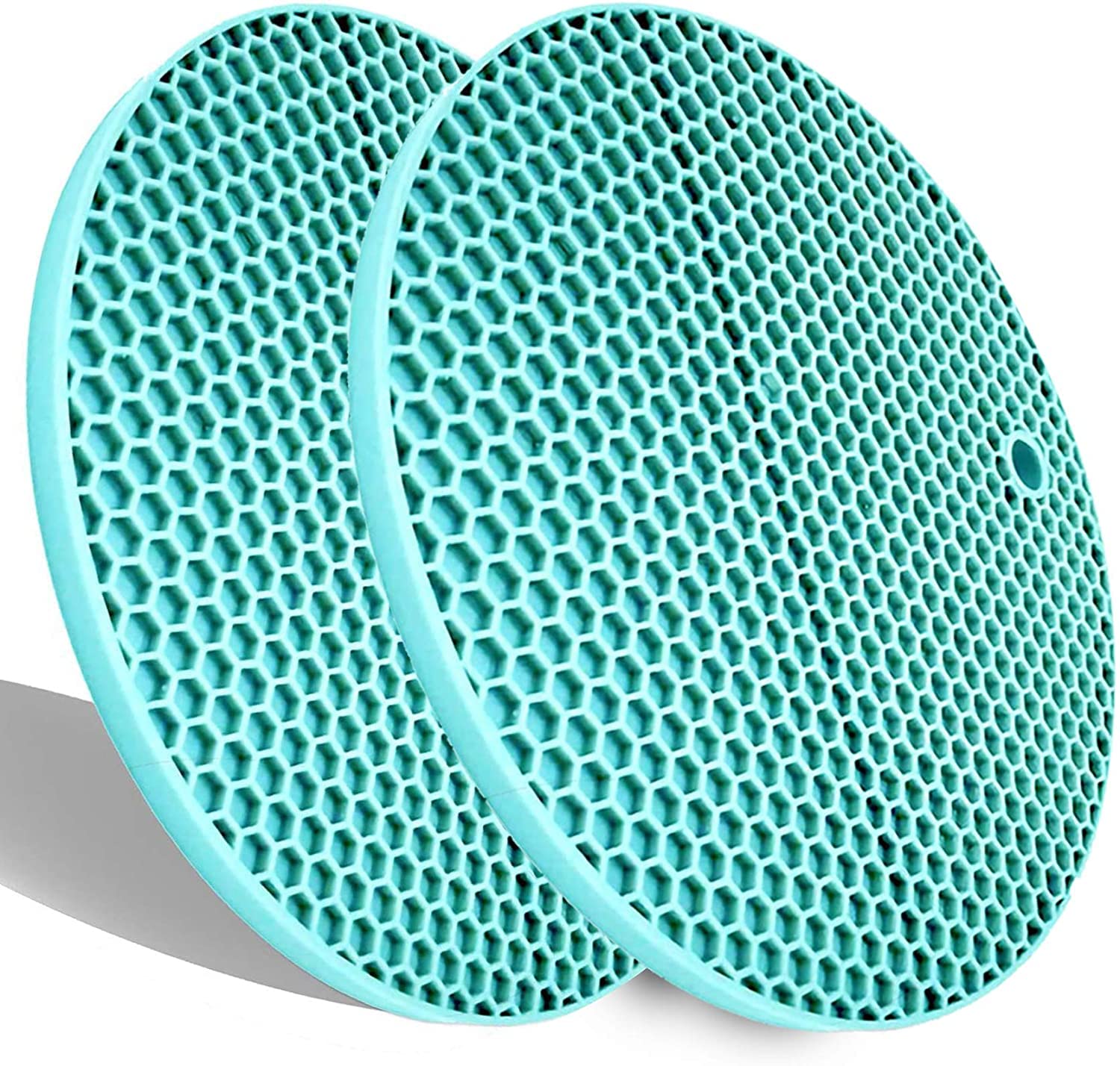 Extra Thick Silicone Trivets Heat Resistant Pot Holder And Oven Mitts,Trivets For Hot Dish,Nonslip Insulation Honeycomb Rubber H