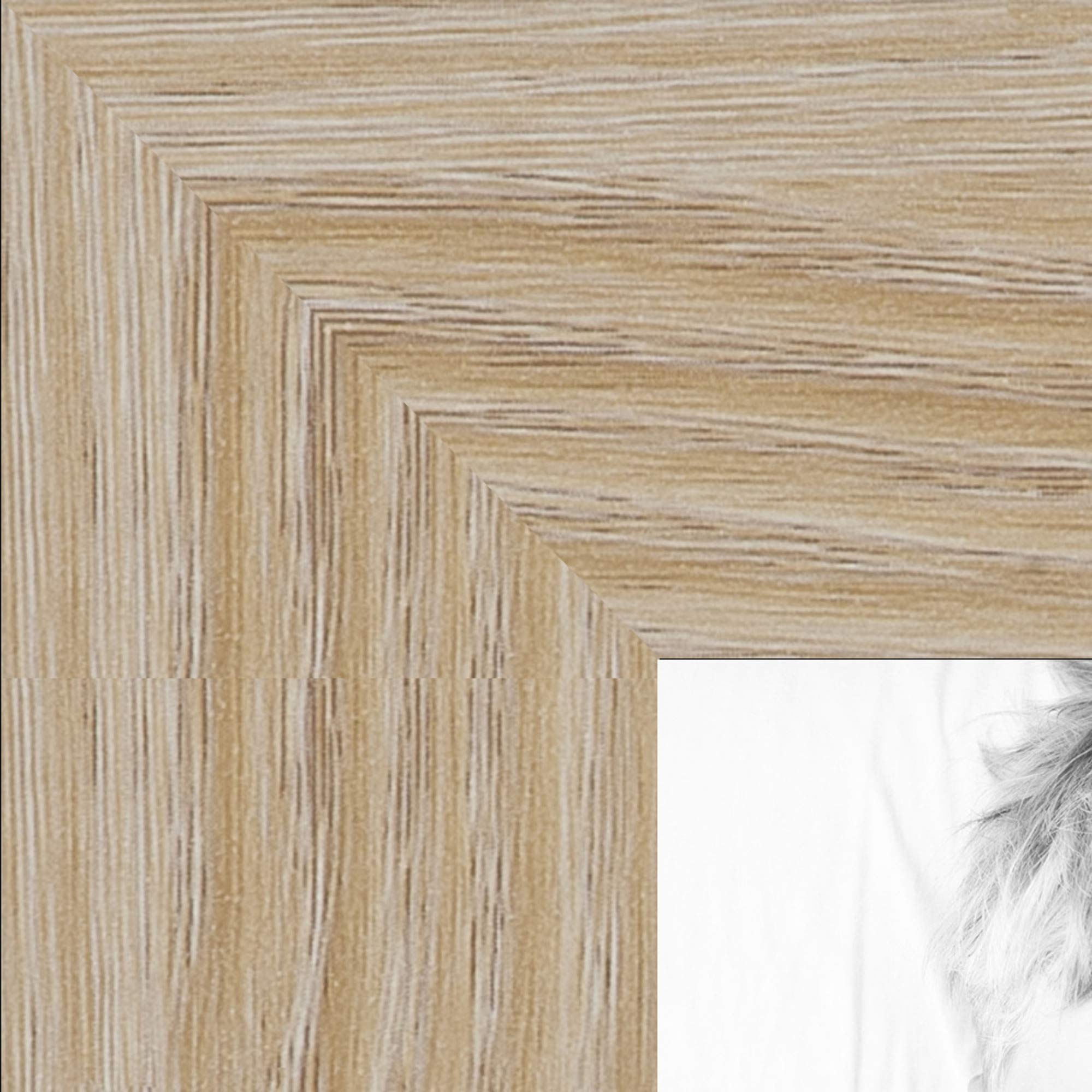 ArtToFrames 22x22 inch Natural Oak - Barnwood Picture Frame, 2WOM76808-972-22x22