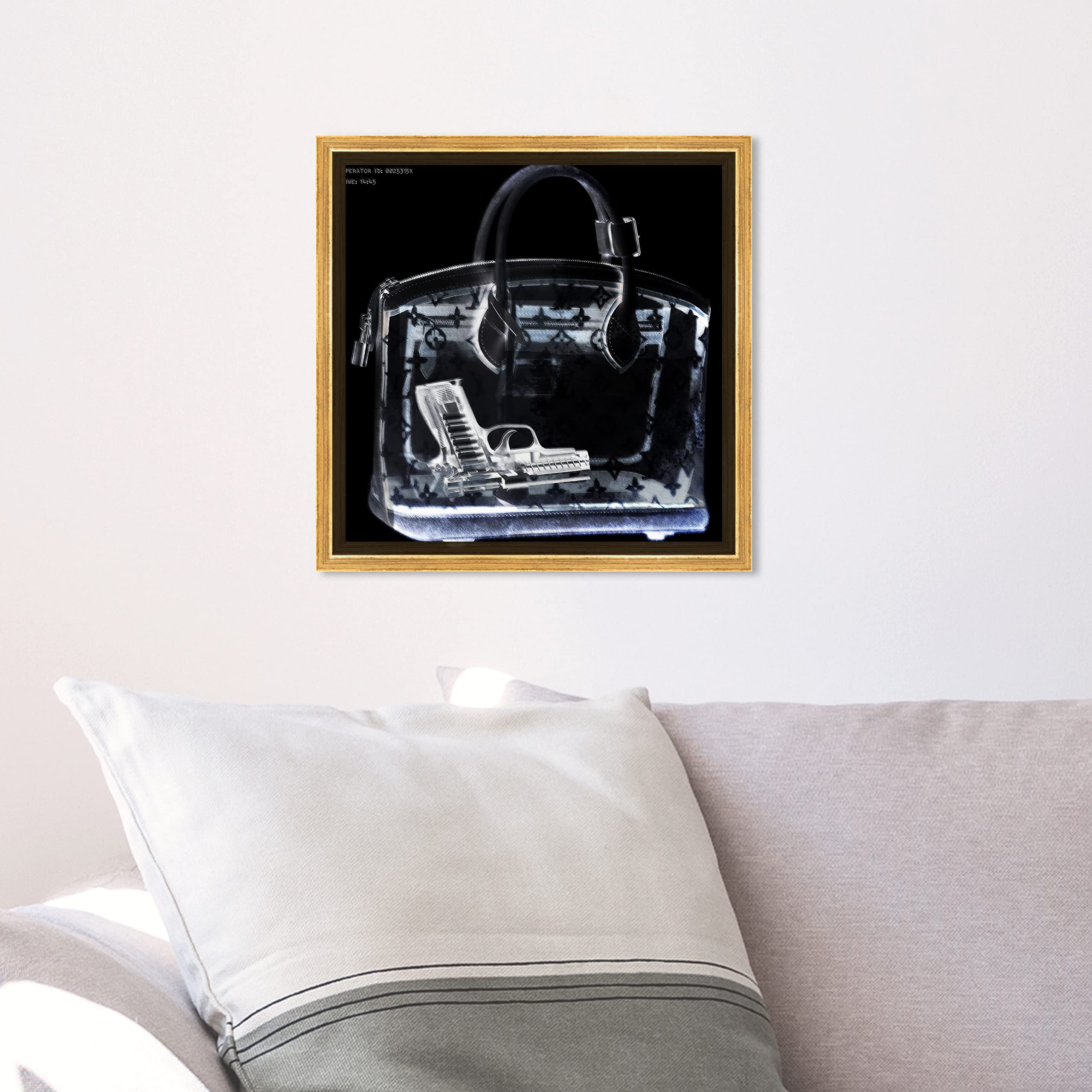The Oliver Gal Artist Co. Fashion And Glam Wall Art Canvas Prints 'Couture X Ray' Handbags Home D  Cor, 12 In X 12 In, Black, Wh