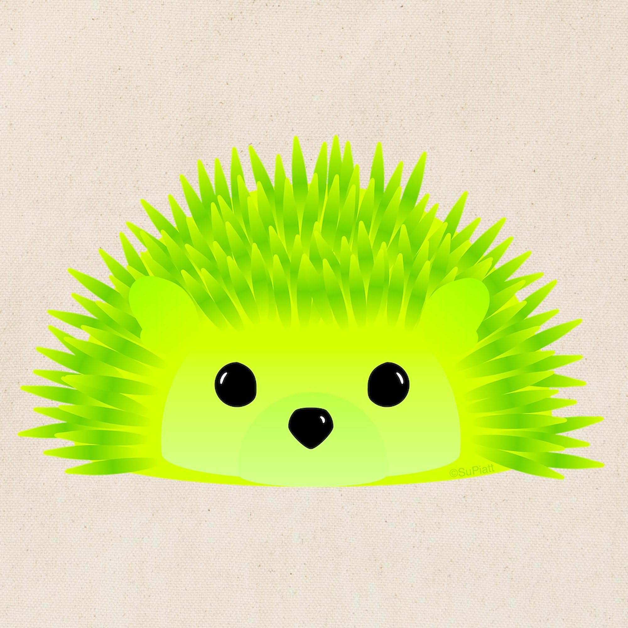 Cafepress Vedgy The Hedgehog Tote Bag Natural Canvas Tote Bag, Reusable Shopping Bag