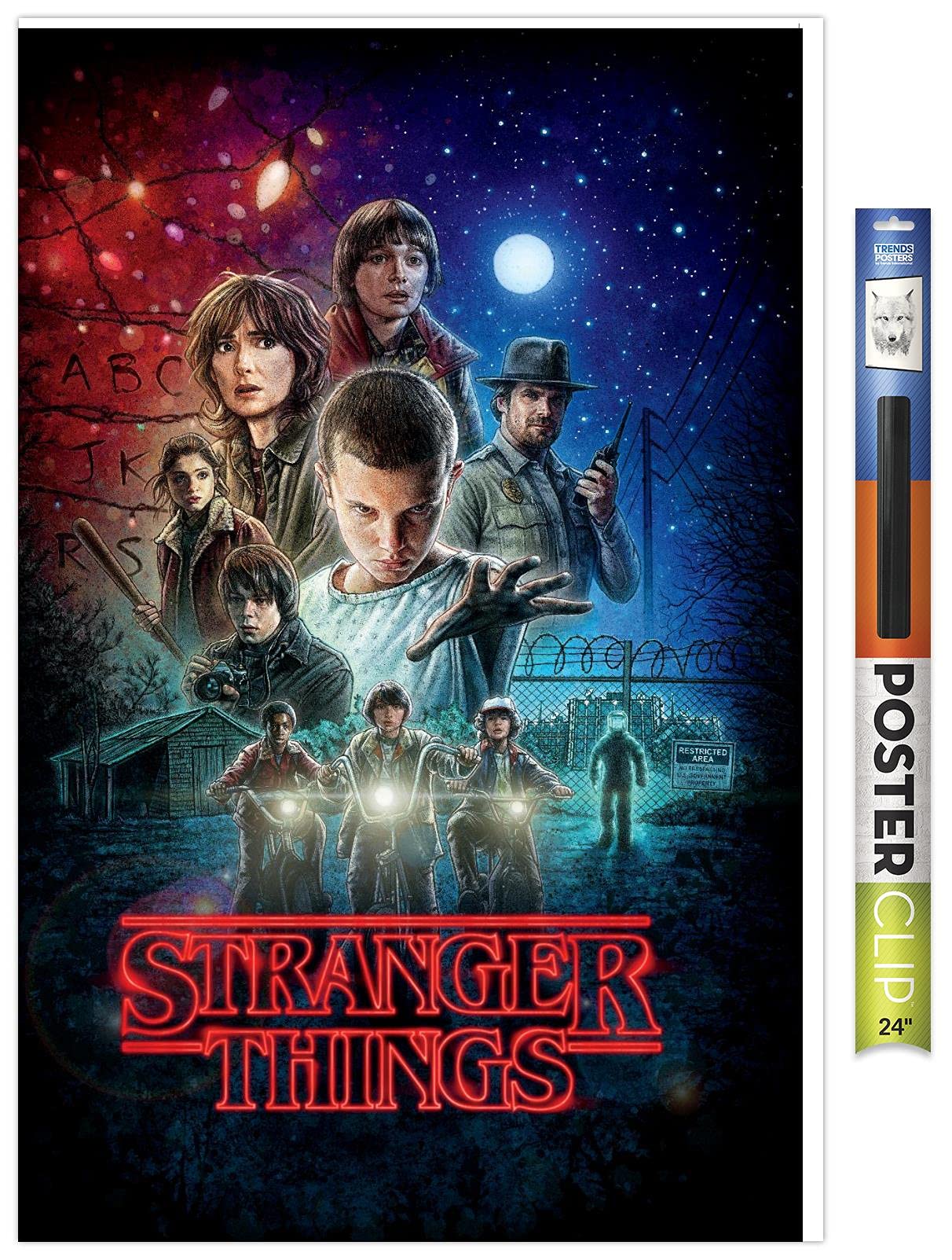 Trends International Netflix Stranger Things - One Sheet Wall Poster, 22.37'' X 34.00'', Premium Poster & Clip Bundle