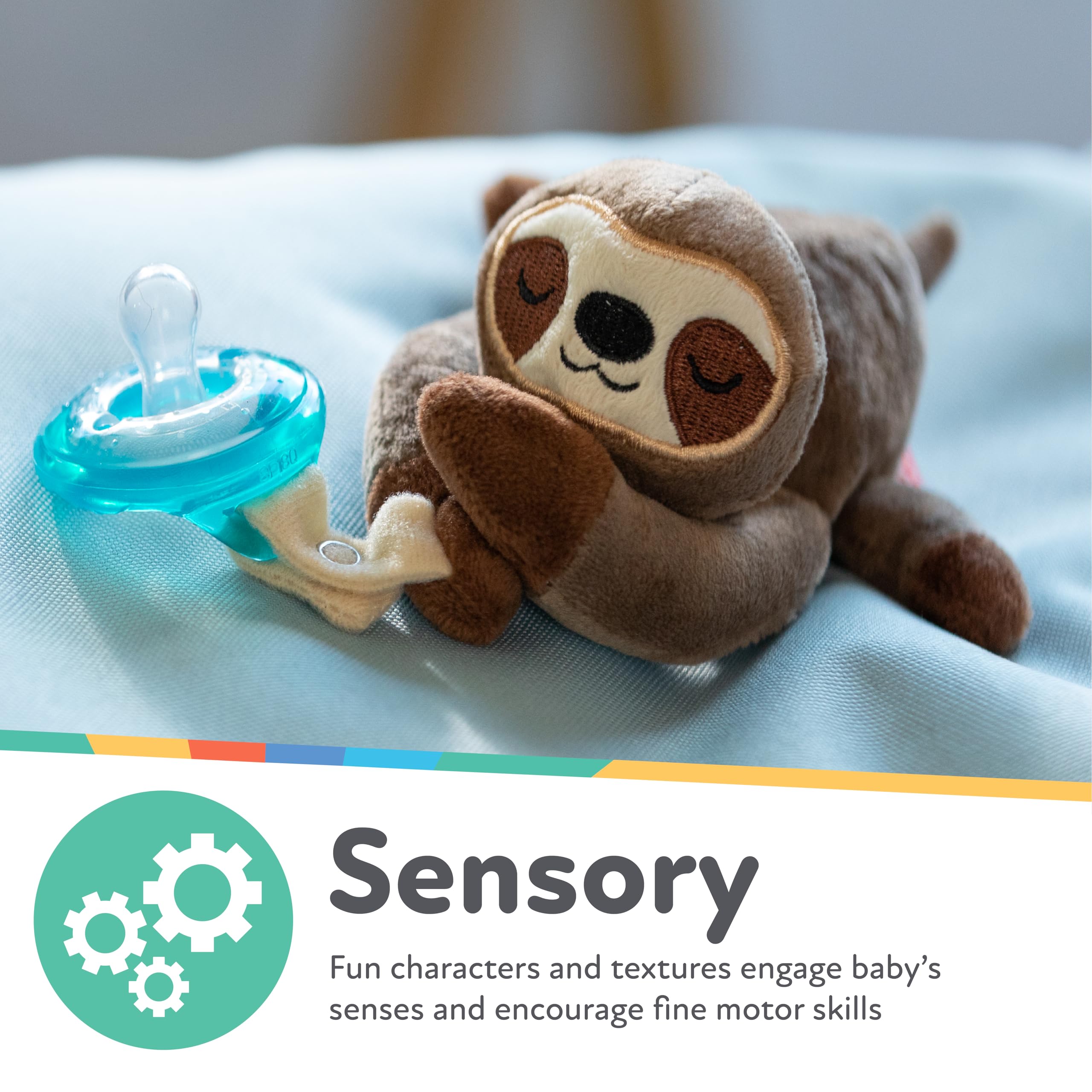 Nuby Calming Natural Flex Snuggleez Pacifier With Plush Combo Set For Cuddling With Comfort, Alligator