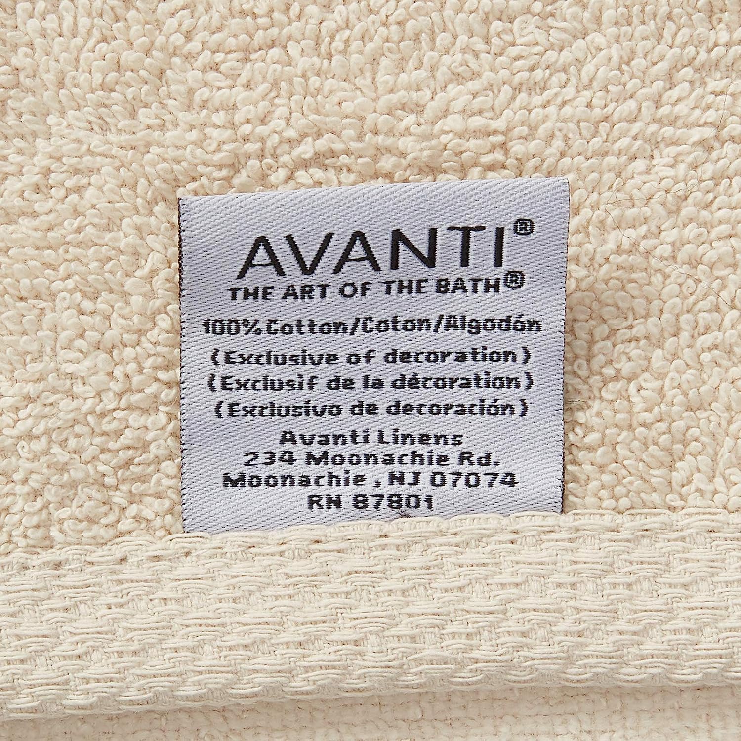 Avanti Linens - Fingertip Towel, Soft & Absorbent Cotton Towel, Beach Inspired Bathroom Accessories (Seaglass Collection)