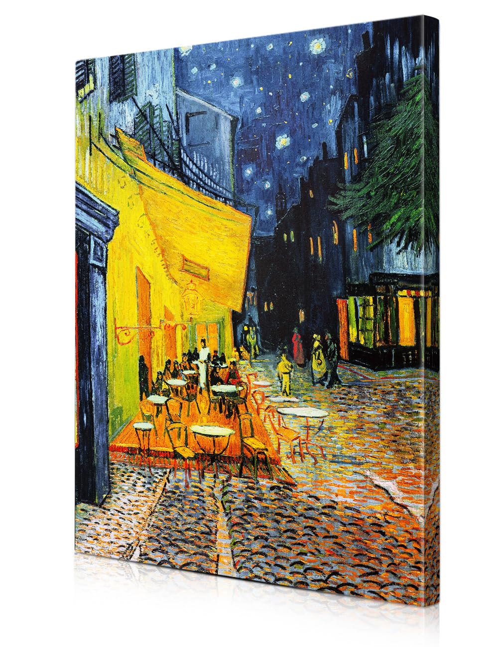 Decorarts - Cafe Terrace At Night, Vincent Van Gogh Reproductions. Oversize Giclee Canvas Print Wall Art For Home Wall Decor. 30