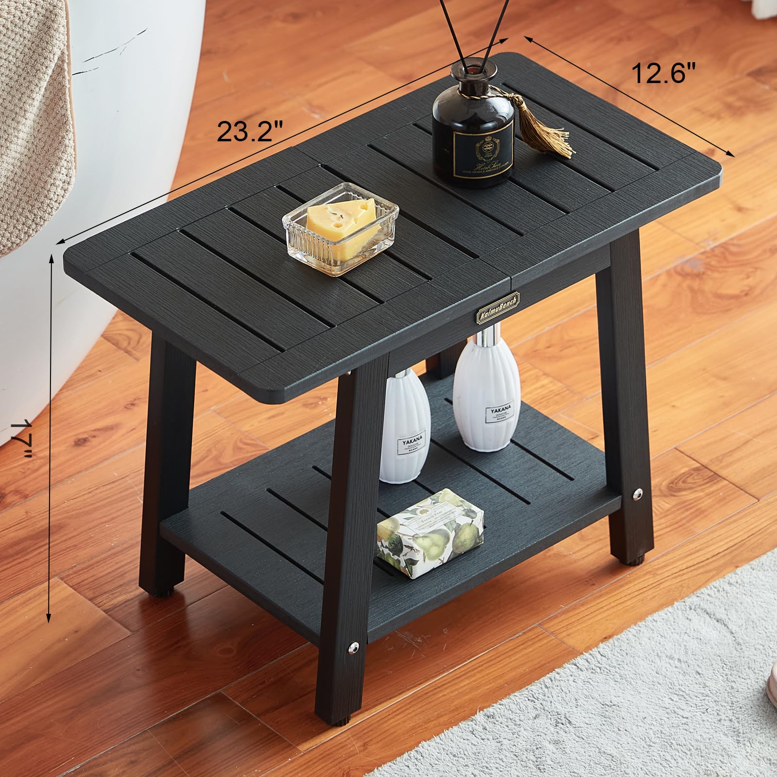 Hdps Shower Bench Seat For For Inside Shower, Waterproof Shower Stool, Heavy Duty Bathroom Poly Shower Chair Seat For Shaving Le