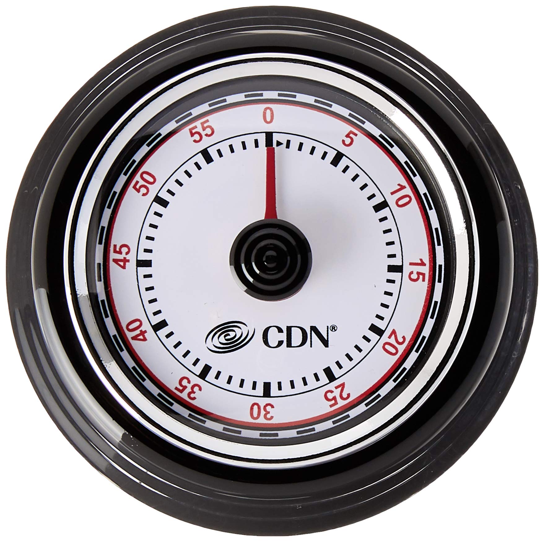 Cdn Compact 60 Min Mechanical Timer-Black, Black