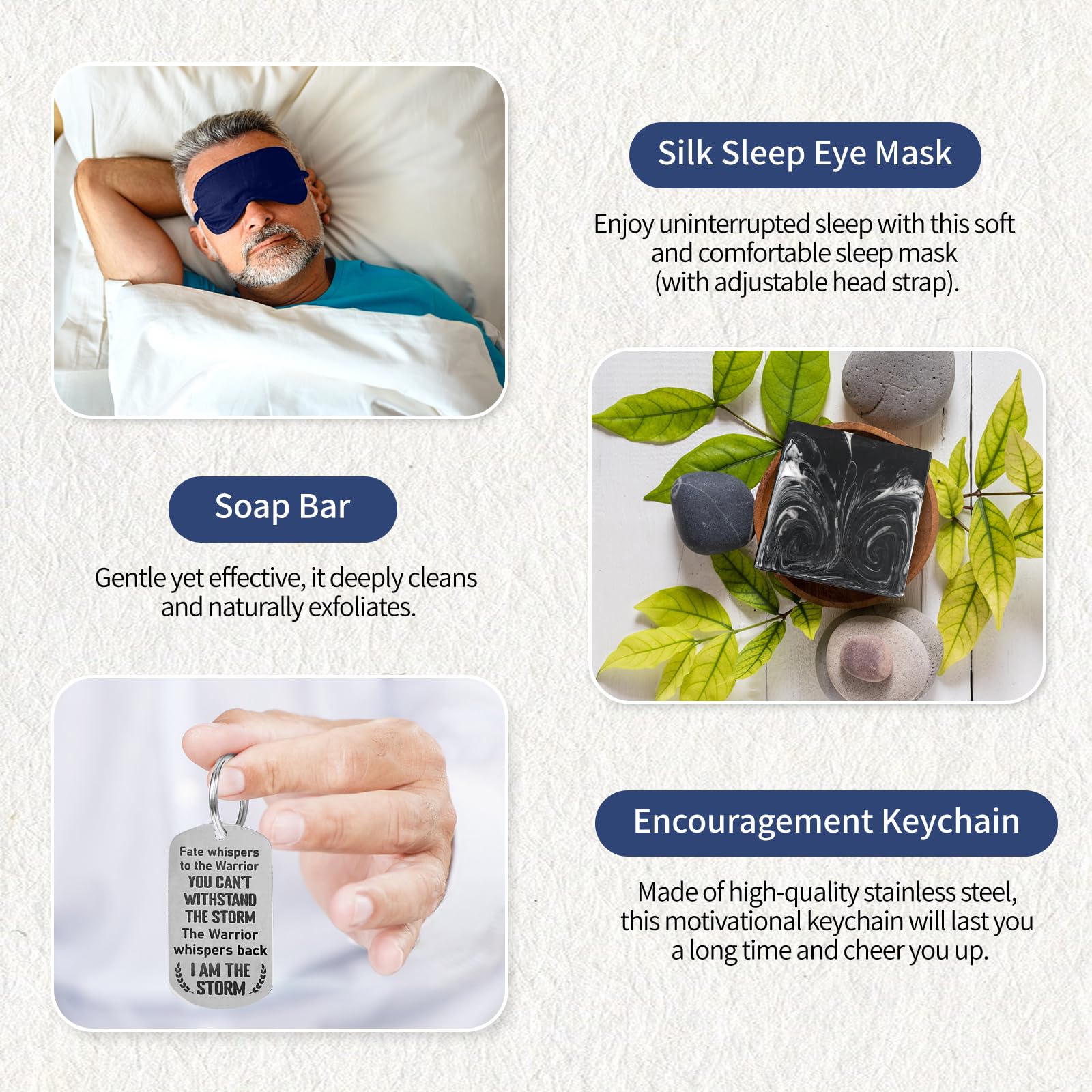 Get Well Soon Gifts for Men, Care Package for Men Get Well Gift Basket with Inspirational Blanket Socks Comfort Items for After