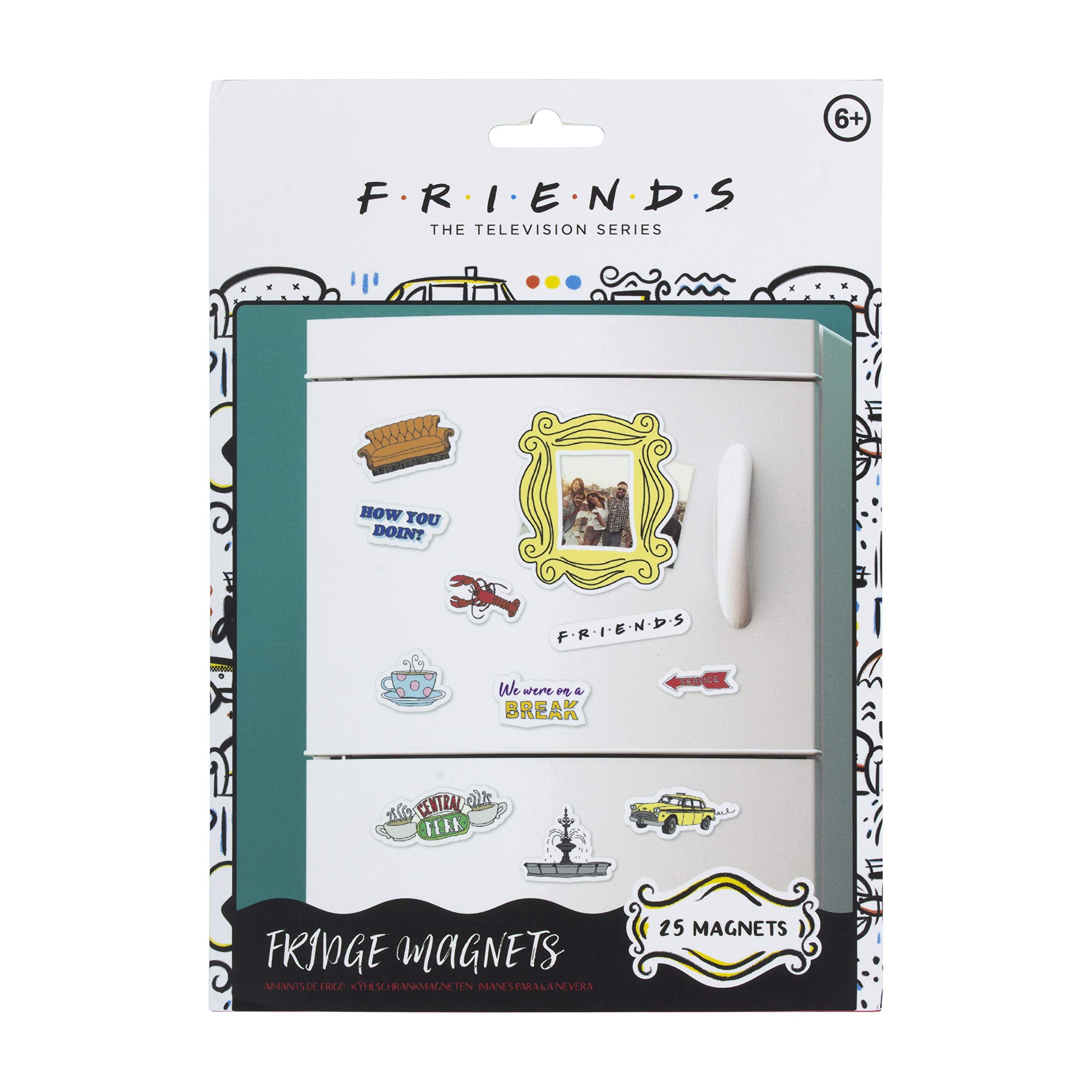 Paladone Friends TV Show Quotes and Icon Magnets for Refrigerators and Lockers (Set of 25), Central Perk, Pivot, You are My Lobs