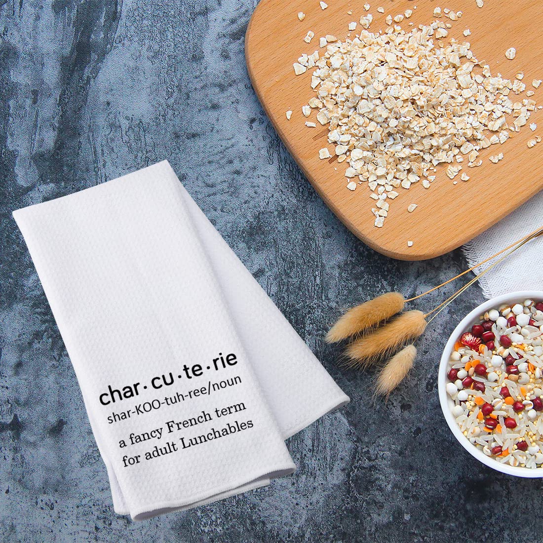 Pwhaoo Charcuterie Kitchen Towel Charcuterie Definition Kitchen Towel Charcuterie Board Gift Charcuterie Lover Gift (Char. Cu. T