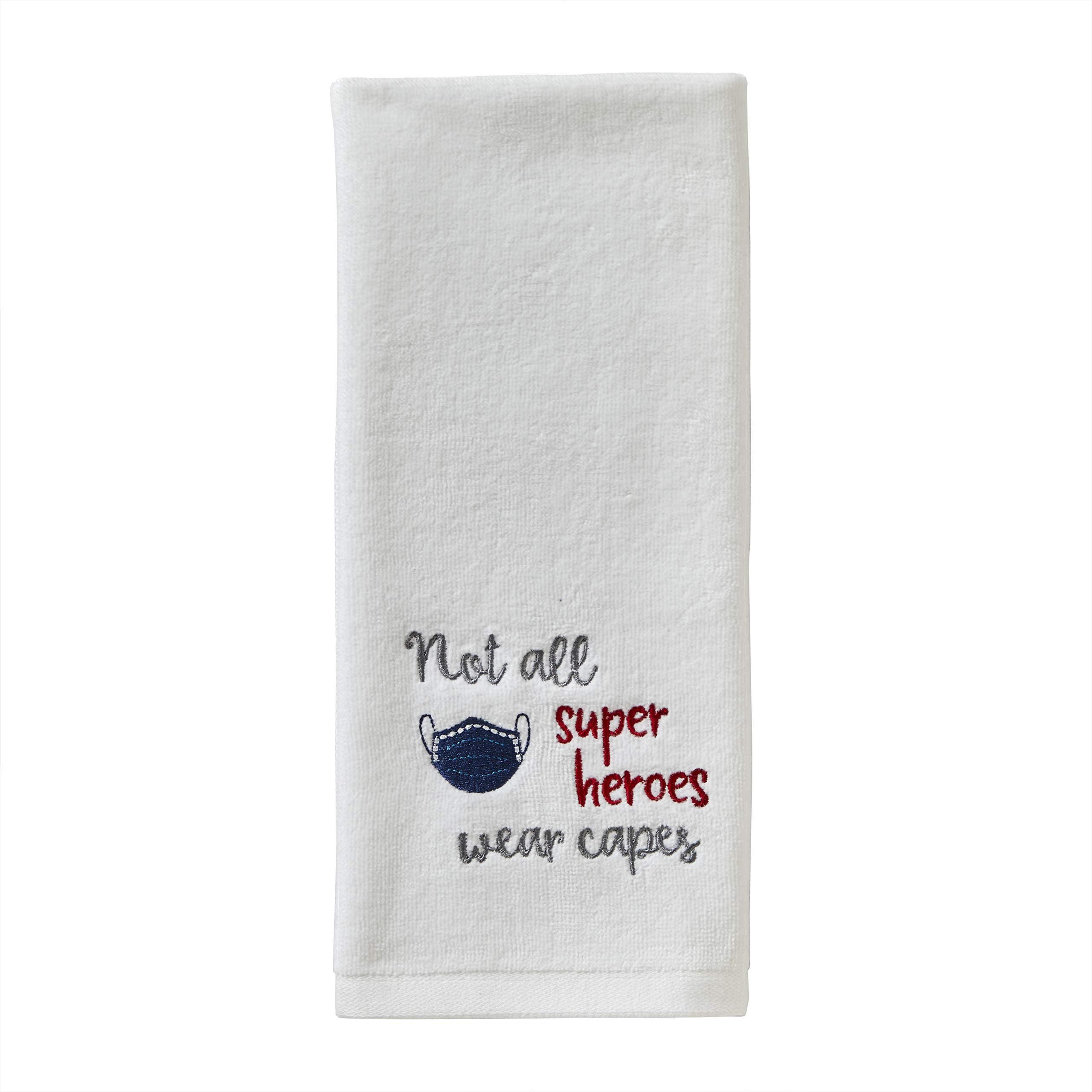 Skl Home Not All Heroes Hand Towel (2-Pack), White 2 Count