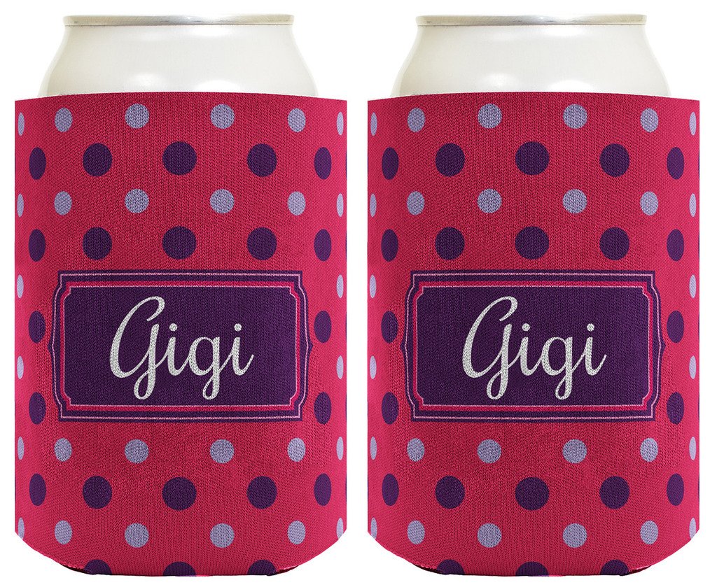 Mother'S Day Gift For Gigi Cute Polka Dot 2 Pack Can Coolie Drink Coolers Coolies Polka Dot