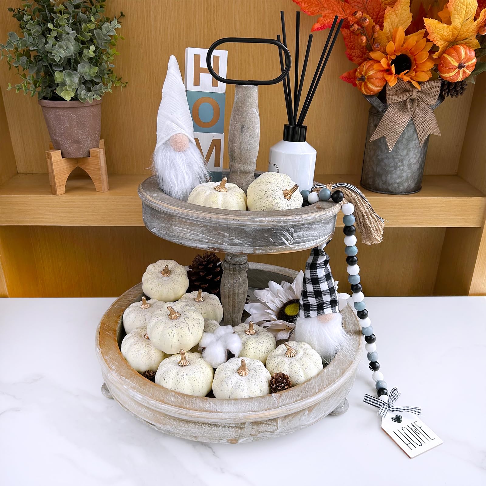 Winlyn 12 Pcs Small Artificial Cream Pumpkins Decorative Pumpkins Foam Pumpkins for Fall Harvest Wedding Baby Shower Thanksgivin