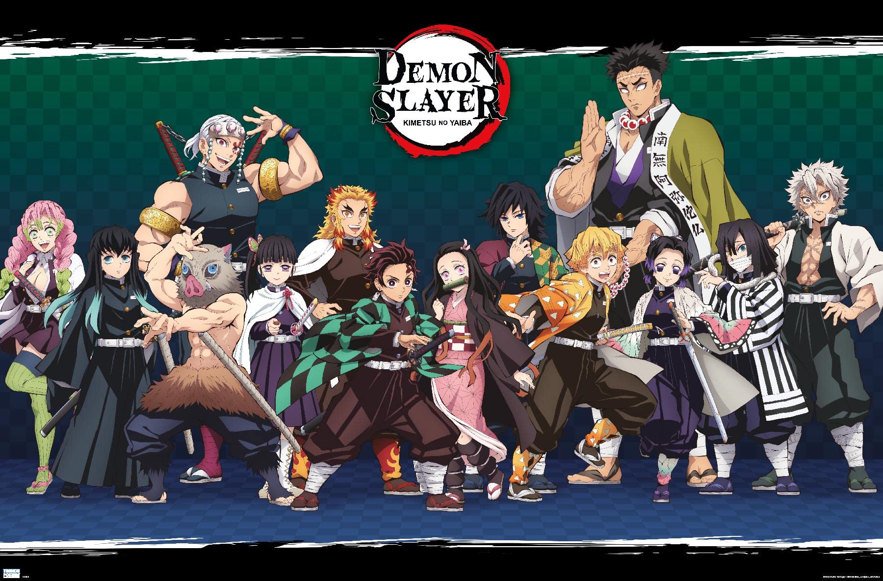 Trends International Demon Slayer - Lineup Wall Poster, 22.375'' X 34'', Premium Unframed Version