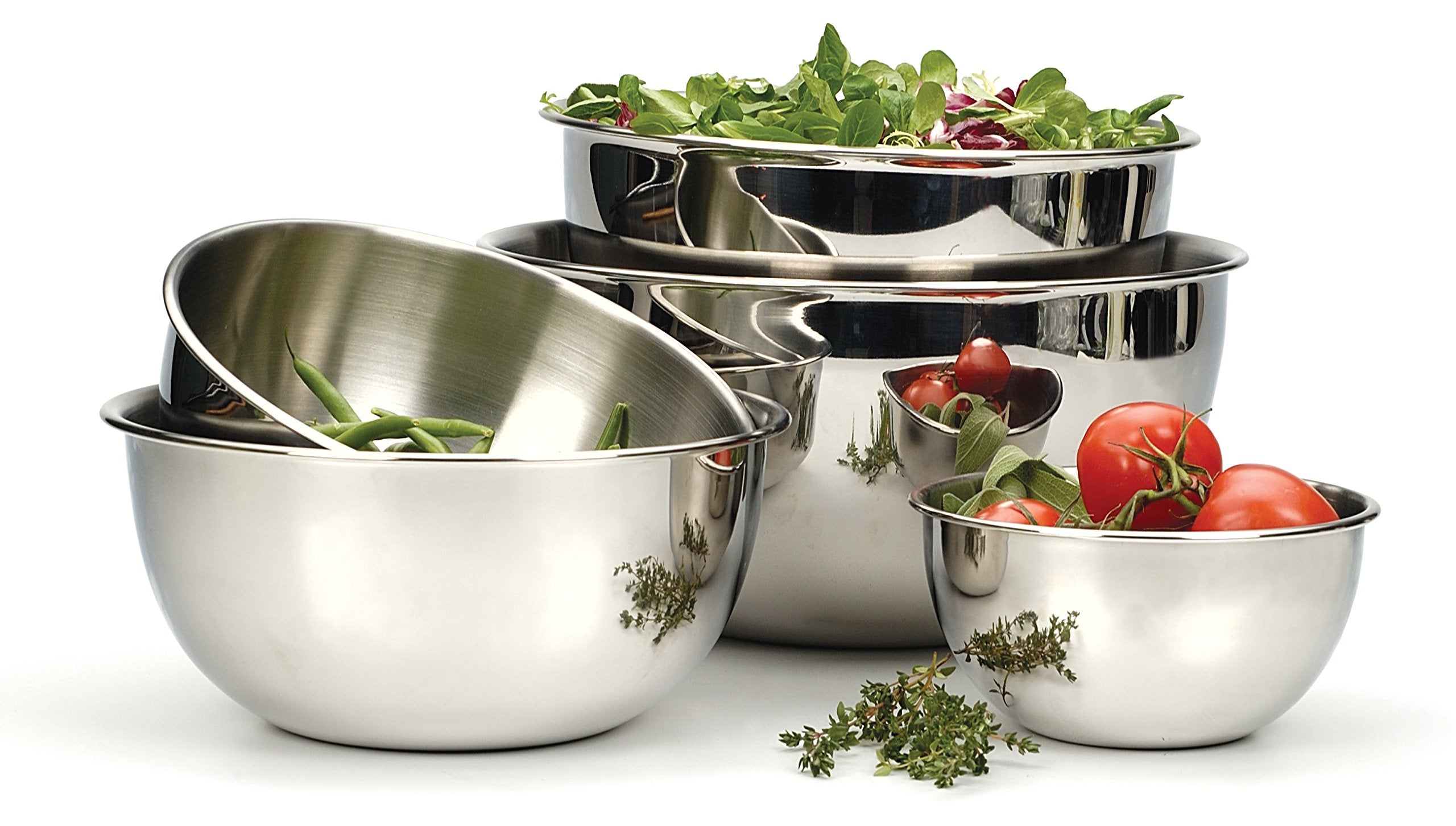 RSVP Intl 4 Qt Mixing Bowl - Stainless Steel
