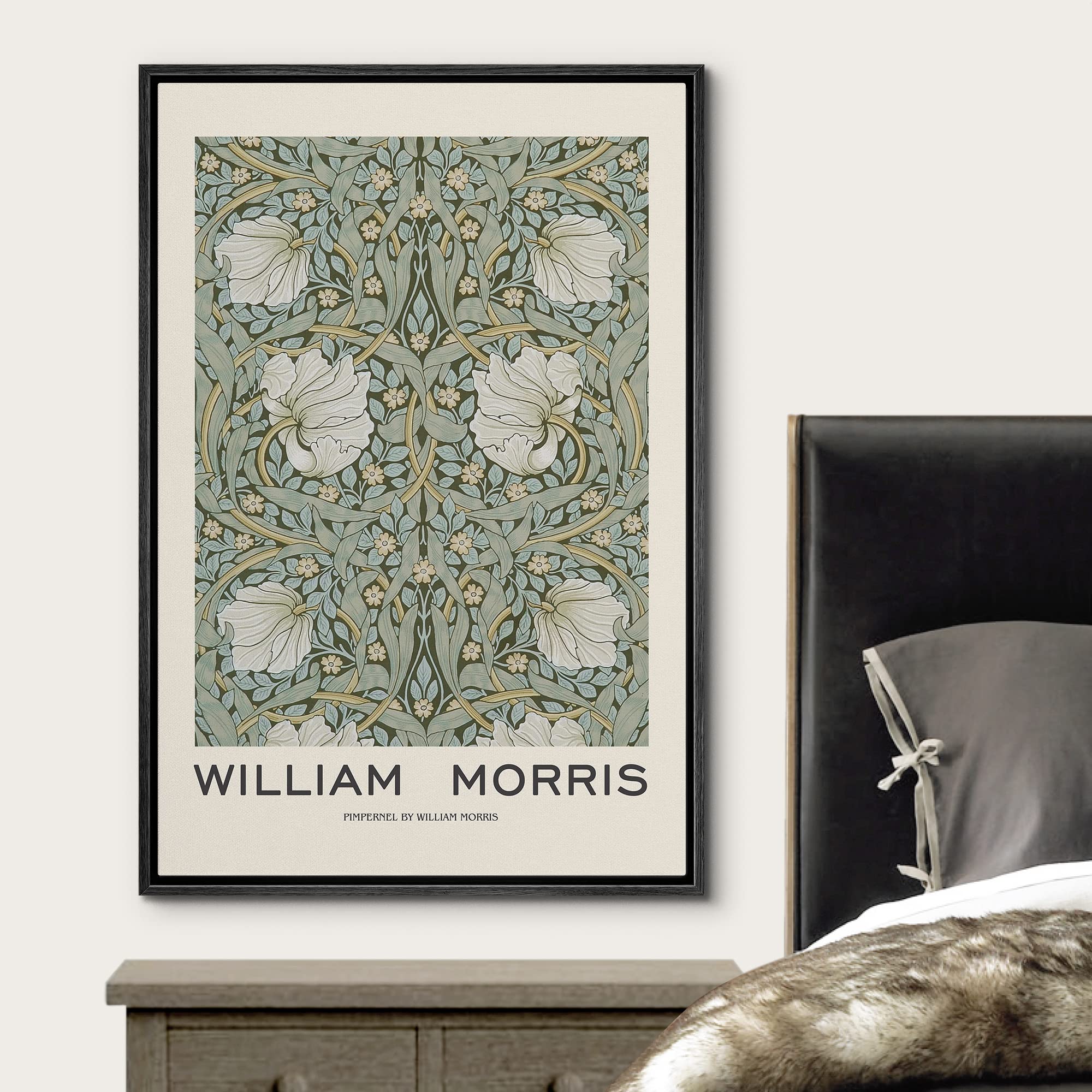 Wall26 Framed Canvas Print Wall Art Pimpernel Flowers By William Morris Historic Cultural Illustrations Fine Art Traditional Sce