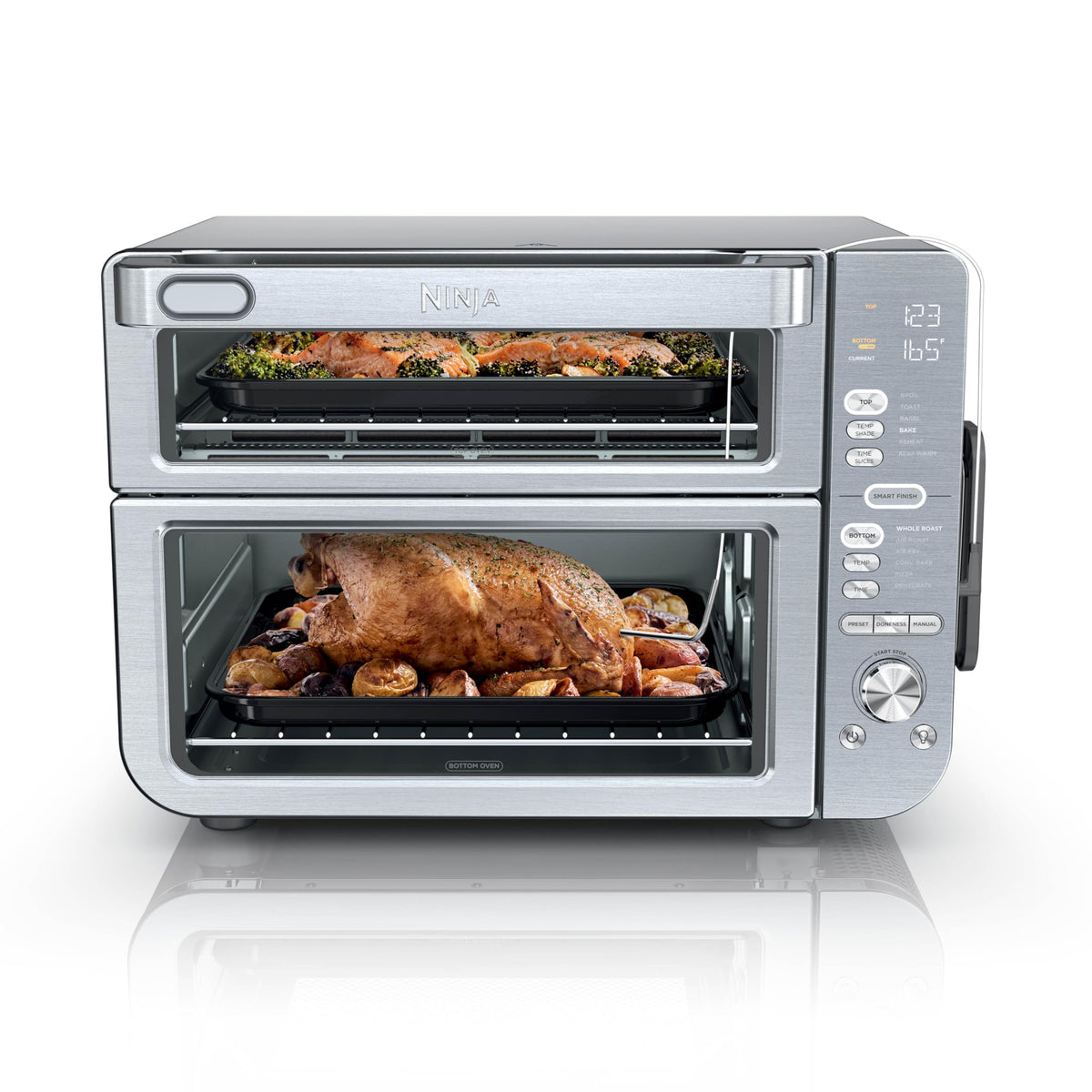 Ninja Countertop Oven Double Stack Xl & Air Fryer With Pro Cook System, 12-In-1, Flexdoor, Flavorseal, Smart Finish With Dualzon