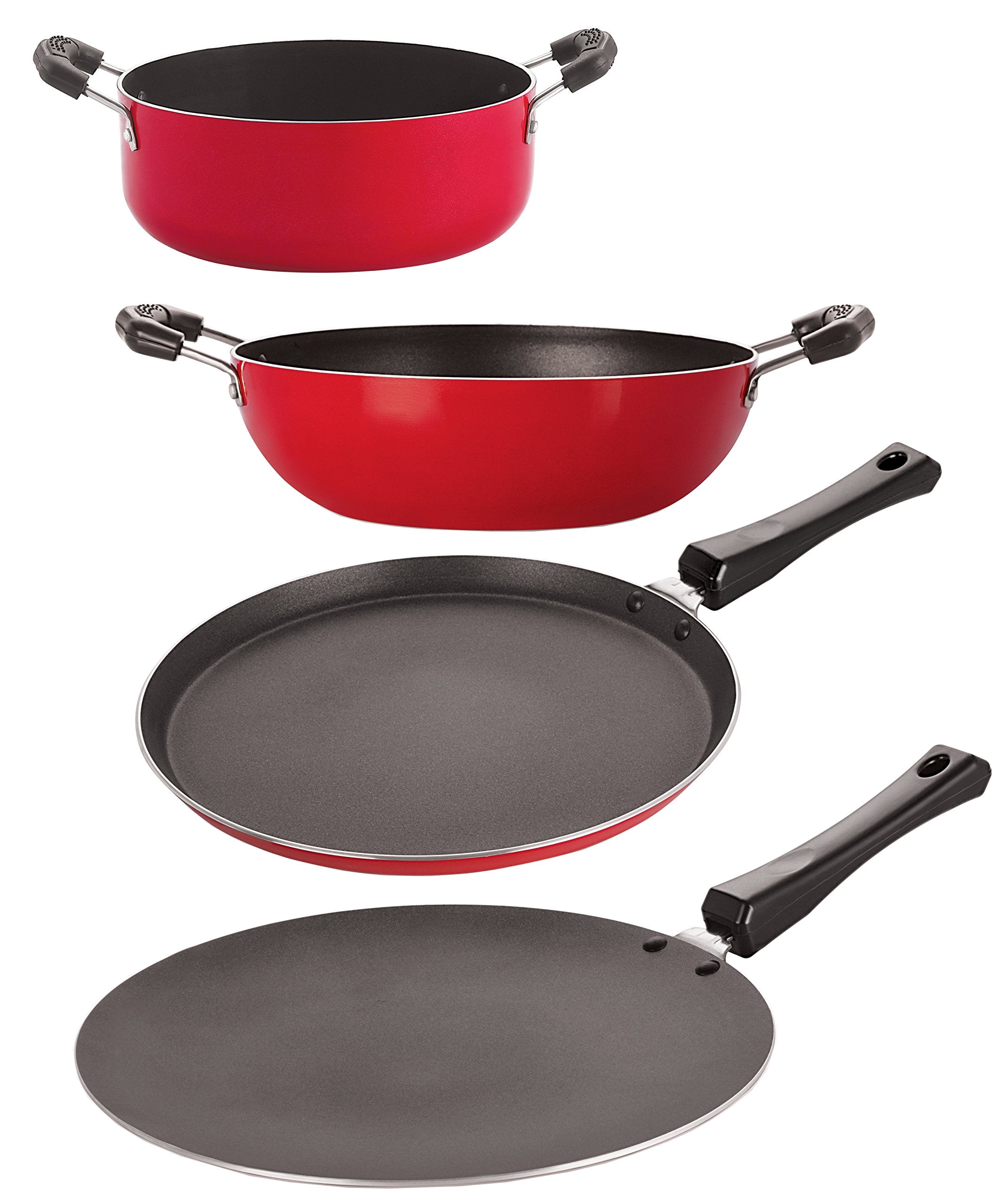 Nirlon NonStick Aluminium Odor Free 4 Piece Durable Kitchenware Combo Set Offer