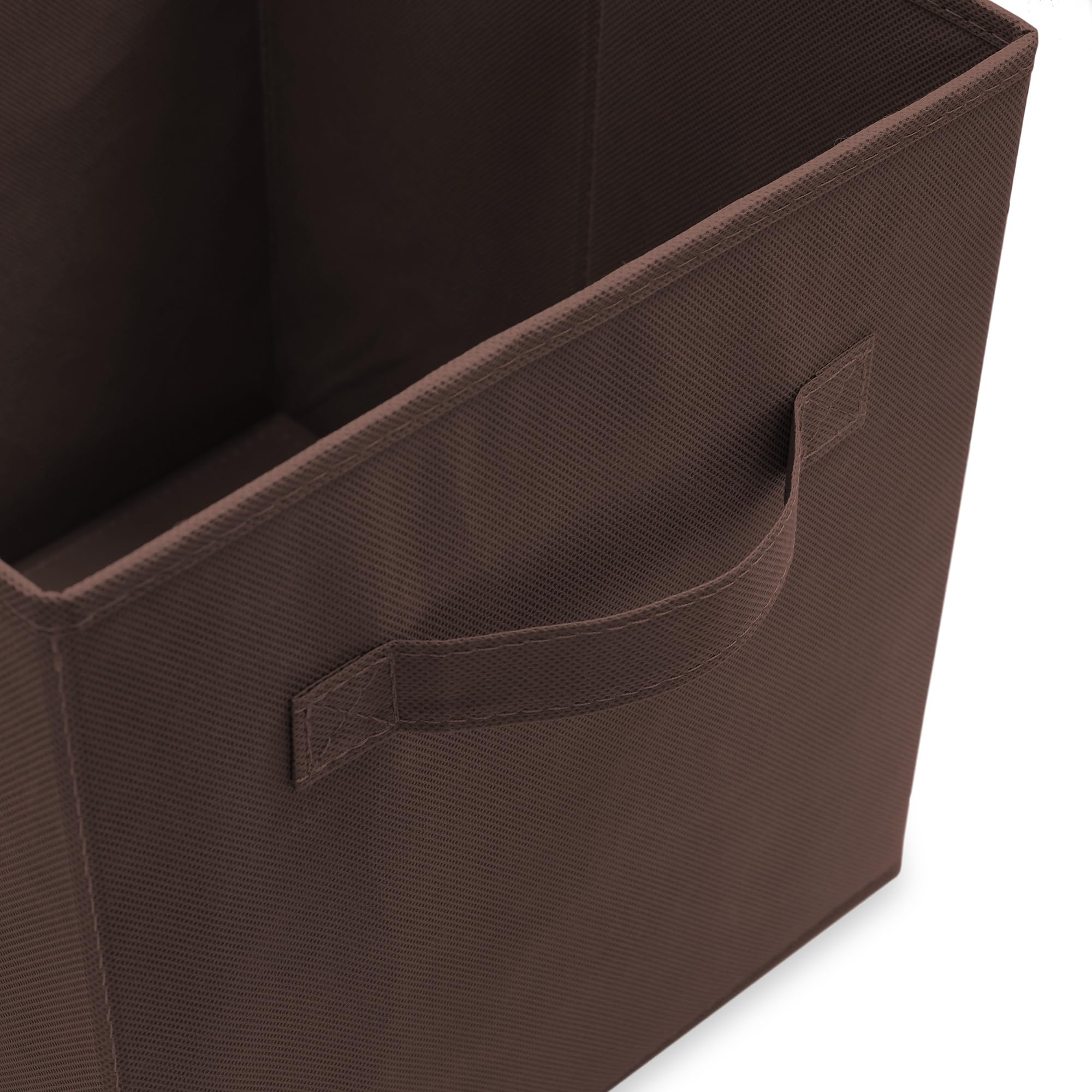 Casafield Set of 6 Collapsible Fabric Cube Storage Bins  Brown - 11'' Foldable Cloth Baskets for Shelves  Cubby Organizers & More