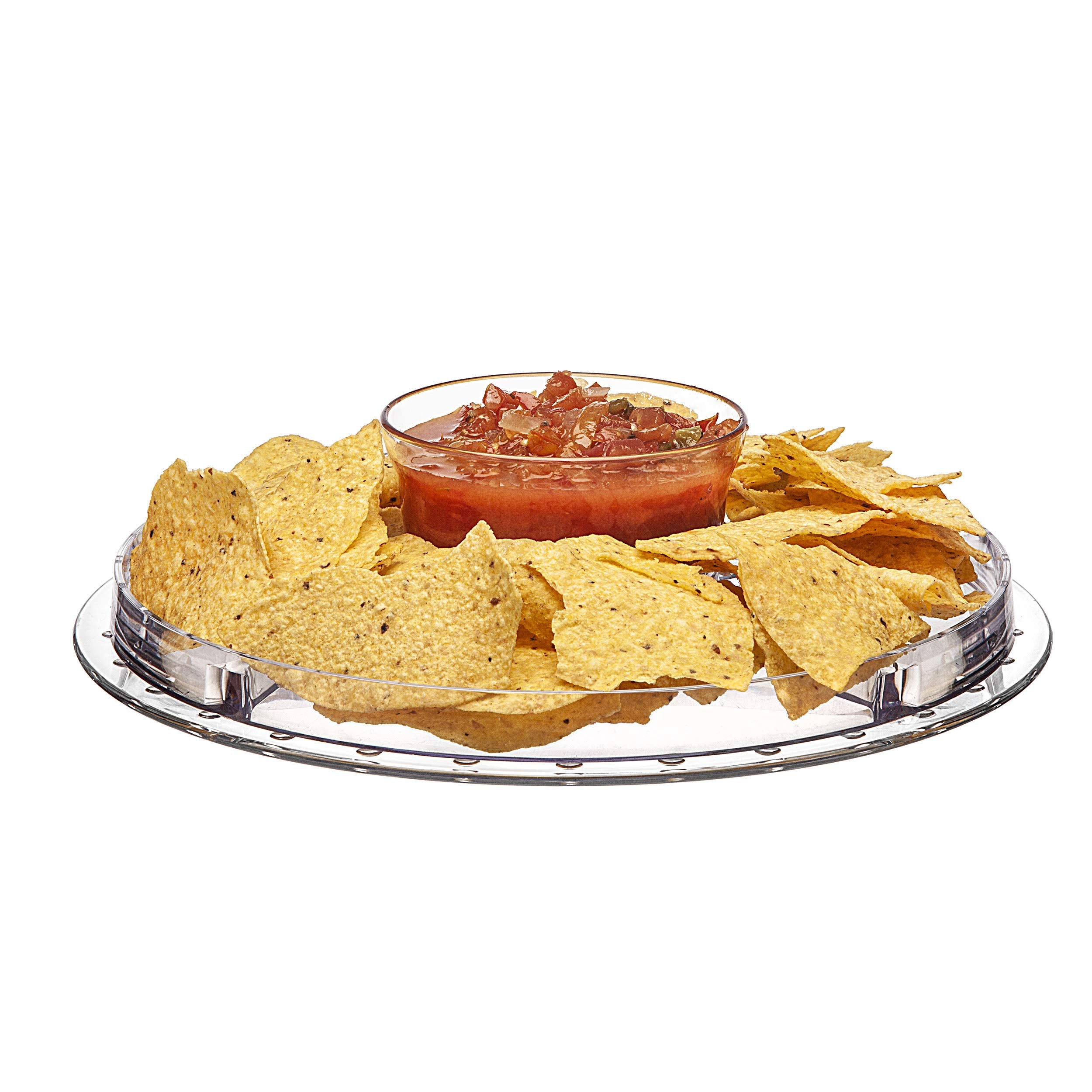 Godinger 6 In 1 Cake Stand And Serving Plate Platter With Dome Cover, Multi-Purpose Use, Shatterproof And Reusable Acrylic - Dub