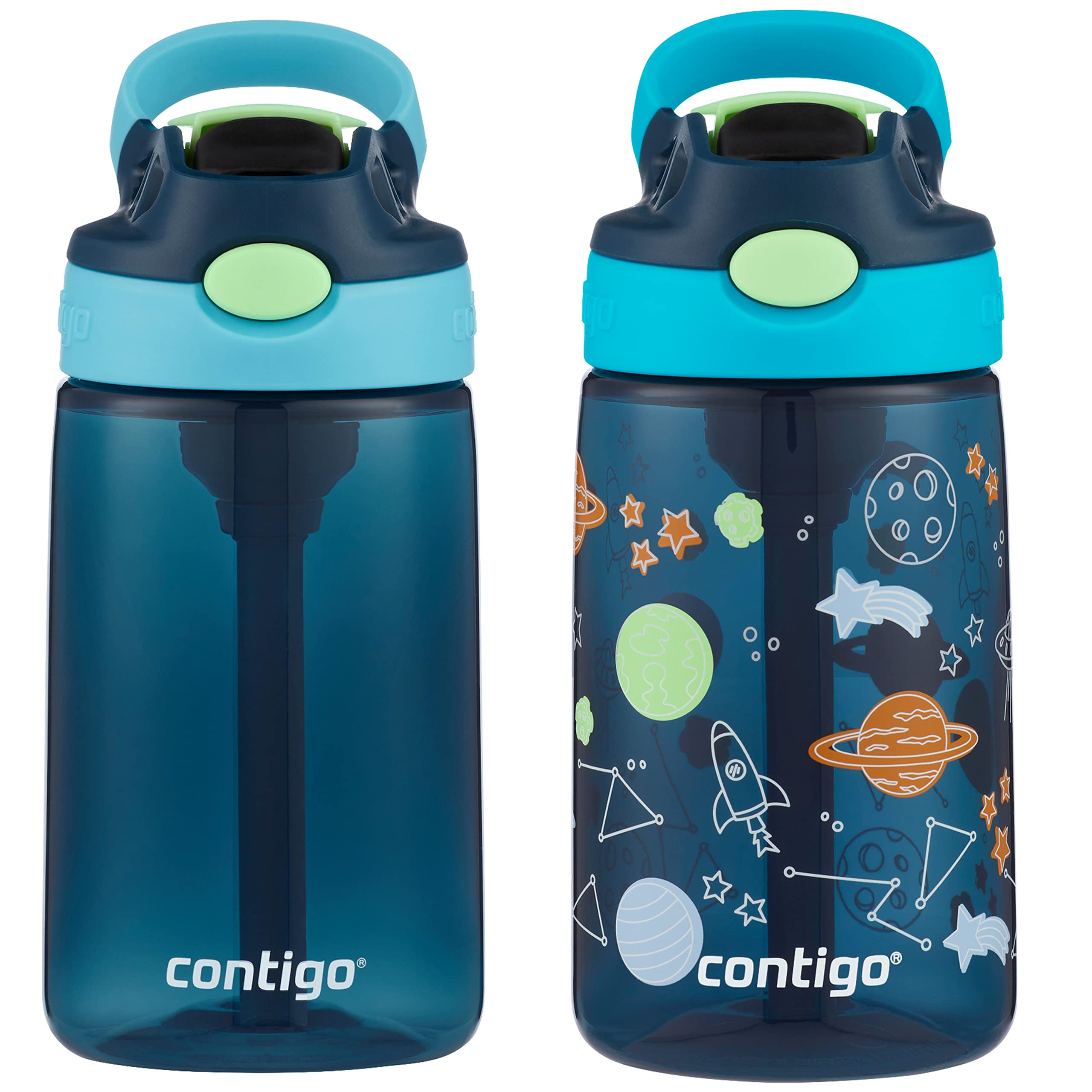 Contigo Aubrey Kids Cleanable Water Bottle With Silicone Straw And Spill-Proof Lid
